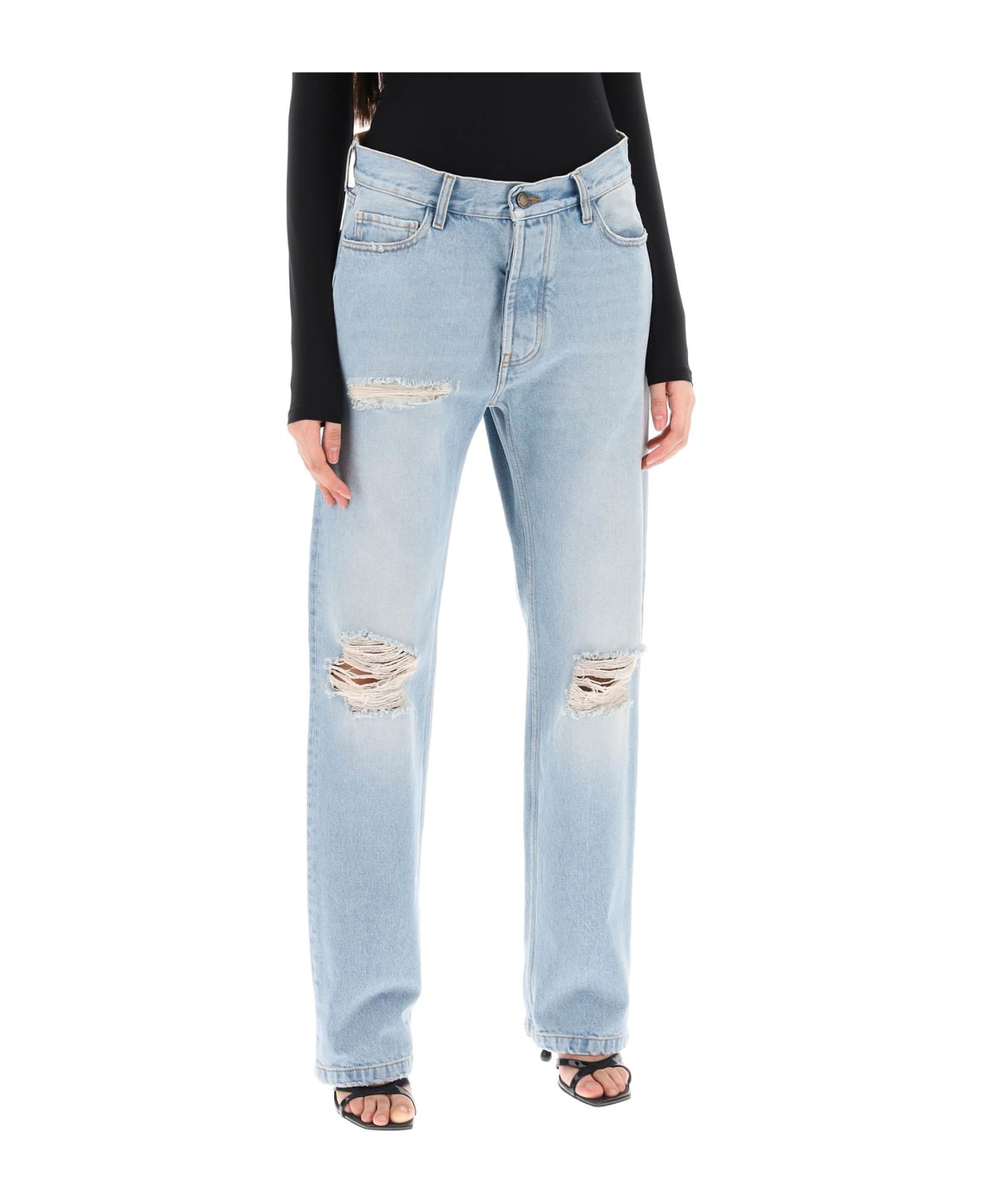 DARKPARK Naomi Jeans With Rips And Cut Outs - BLUE