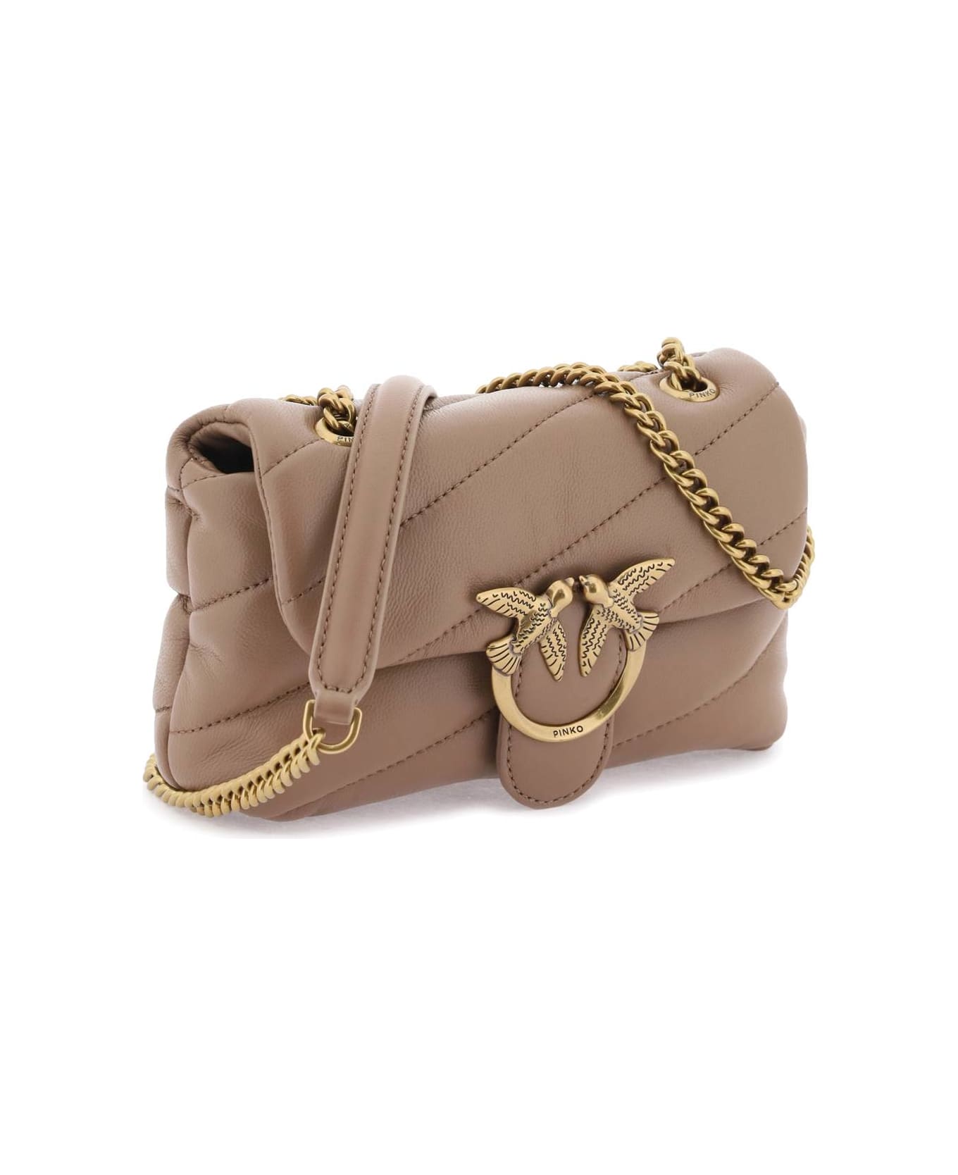 Pinko Love Baby Puff Quilt Bag - BISCOTTO ZENZERO ANTIQUE GOLD (Brown) ショルダーバッグ