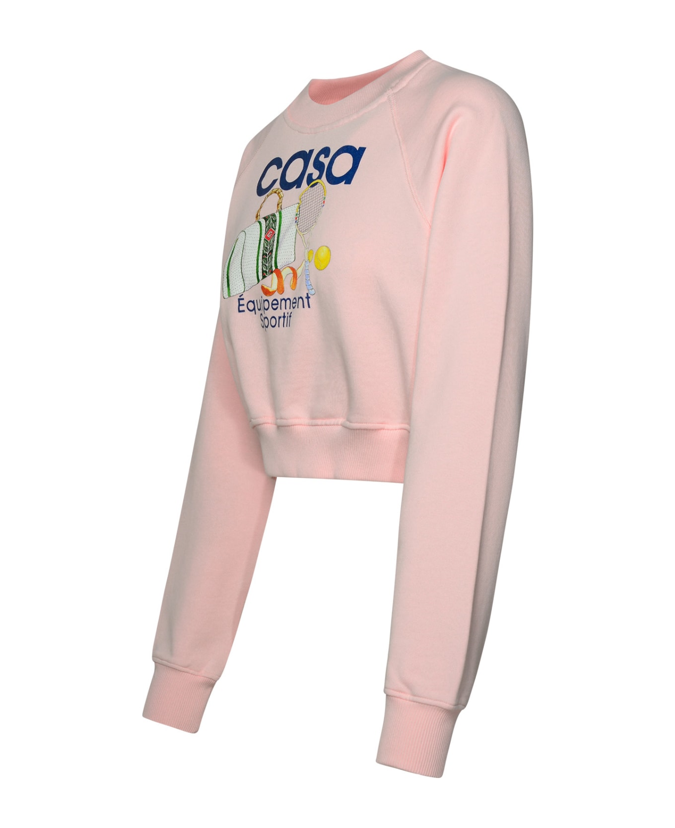 Casablanca 'equipement Sportif' Pink Organic Cotton Sweatshirt - Pink
