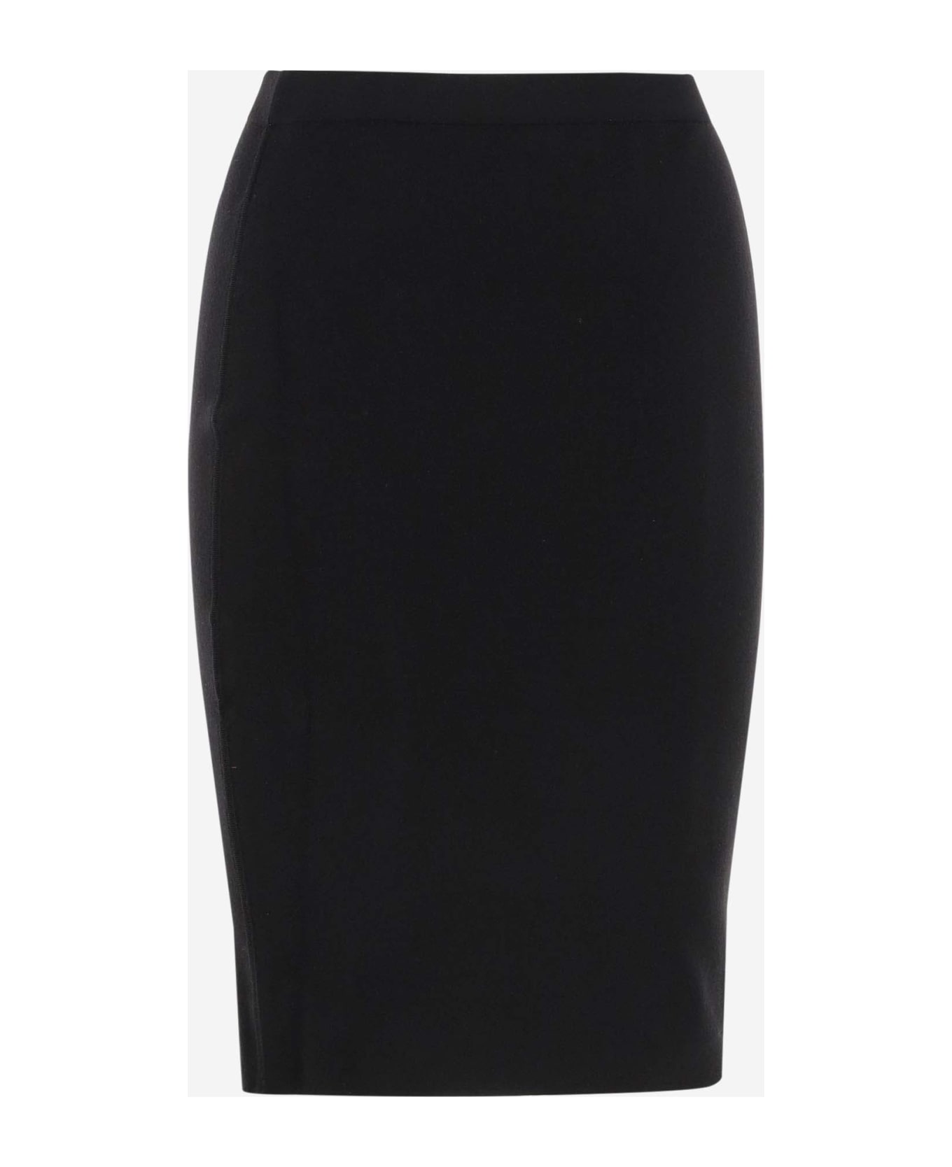 Saint Laurent Wool Pencil Skirt - Black スカート