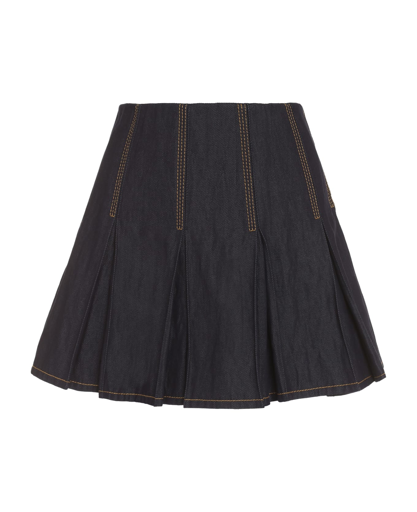 Bottega Veneta Pleated Mini Skirt - Denim