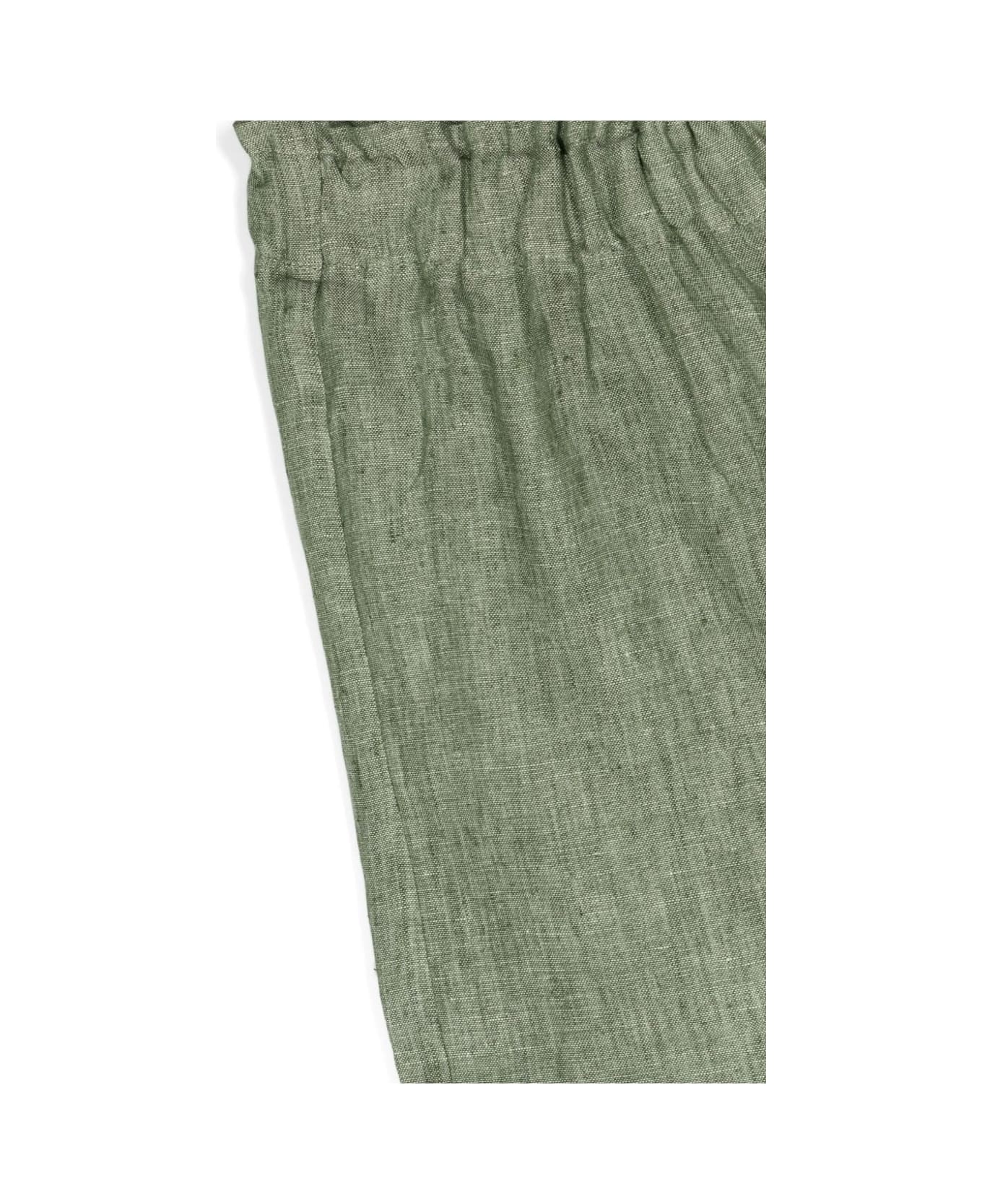 Il Gufo Shorts In Lino - Green