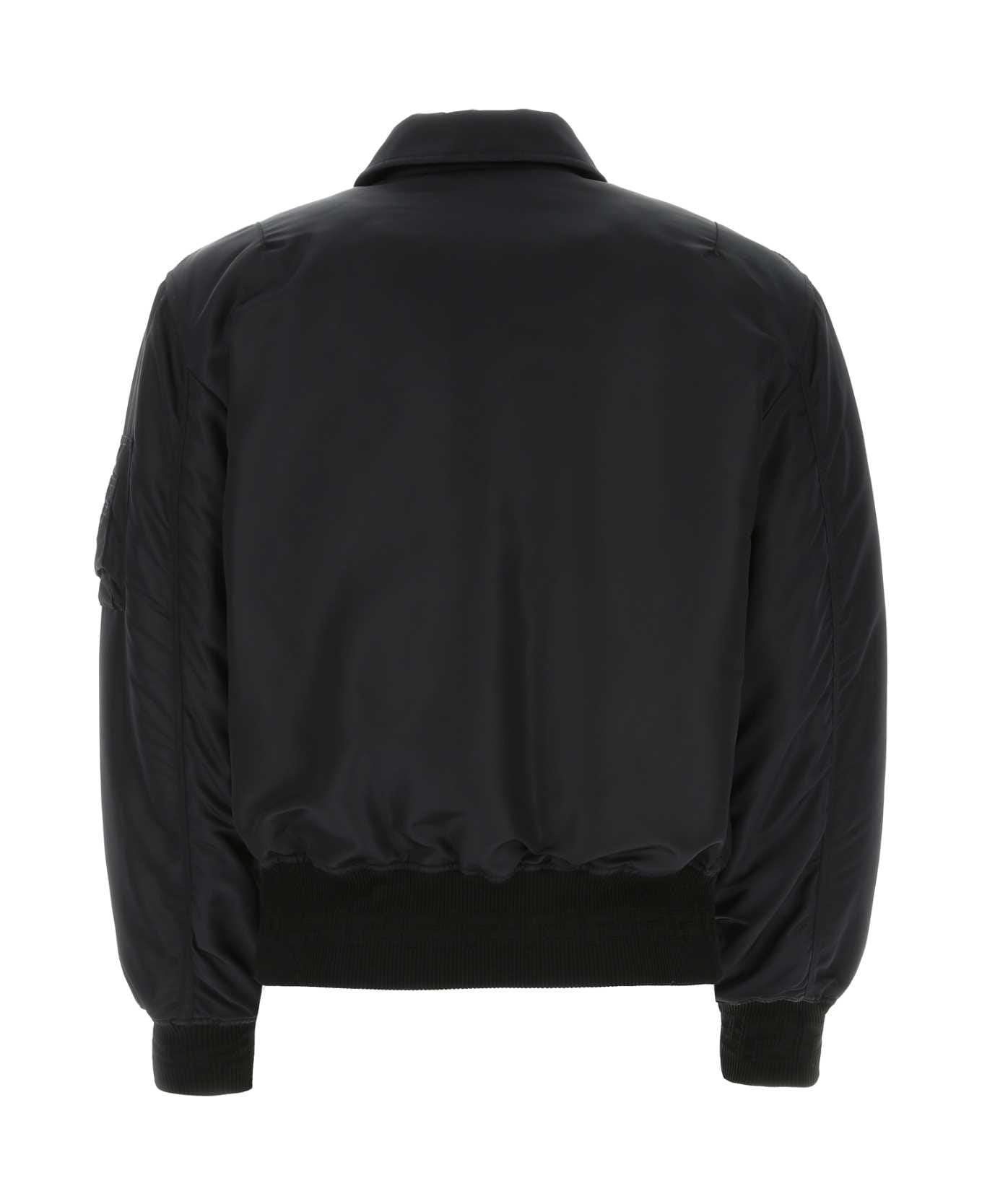 Versace Black Nylon Padded Jacket - 1B000