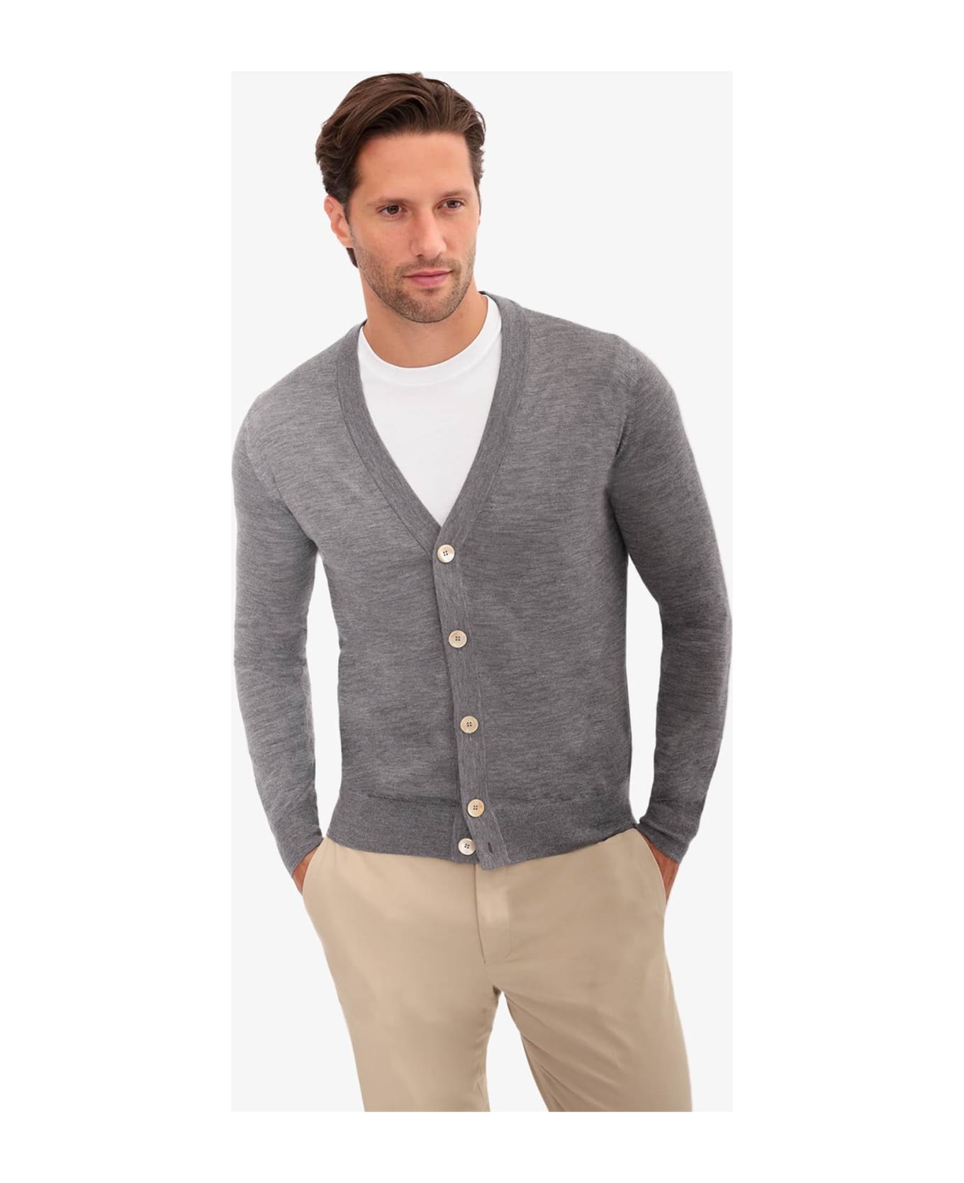 Larusmiani Cardigan Spirit 54 Cardigan - LightGray