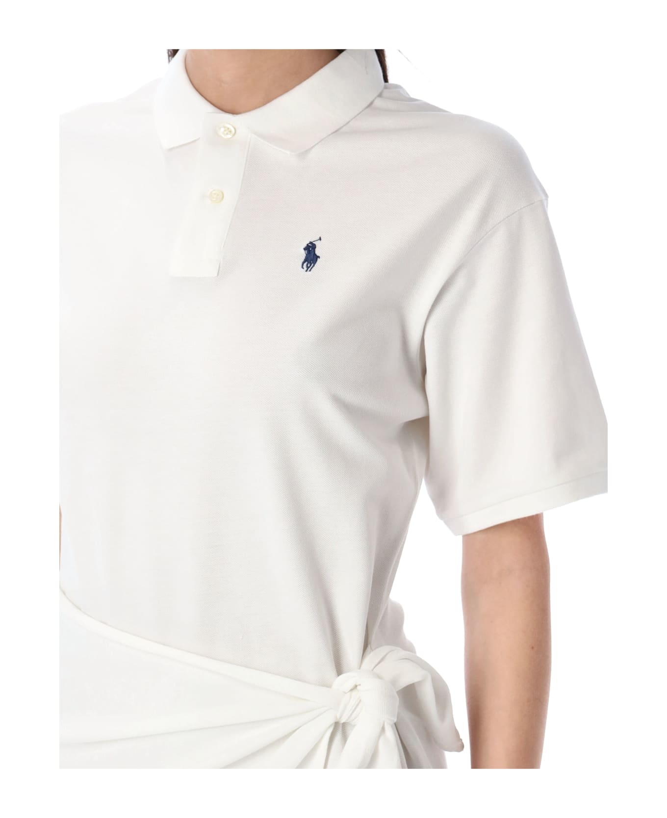 Polo Ralph Lauren Faux-wrap Skirt Polo Mini Dress - WHITE
