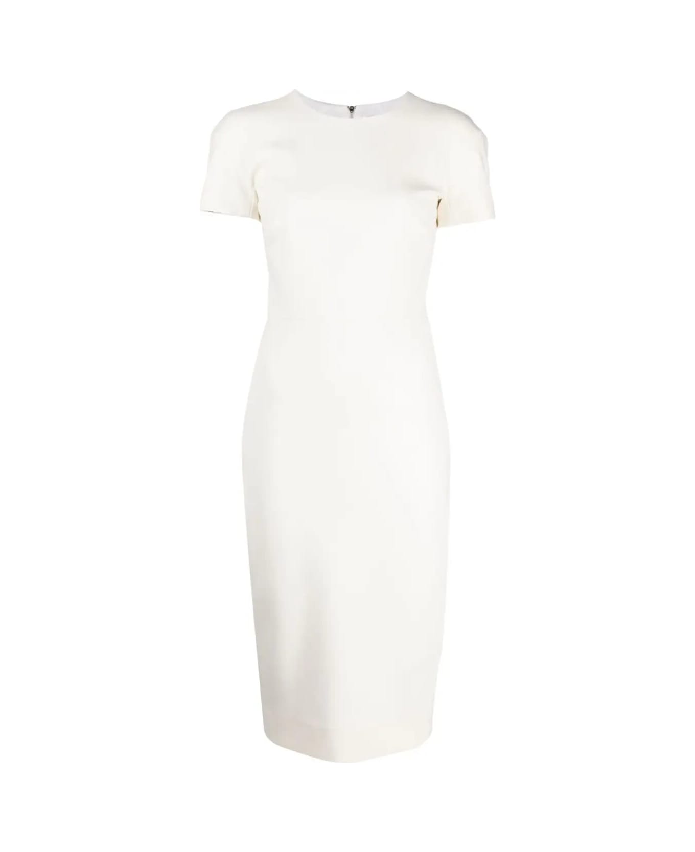 Victoria Beckham T Shirt Fitted Dress - Ivory ワンピース＆ドレス
