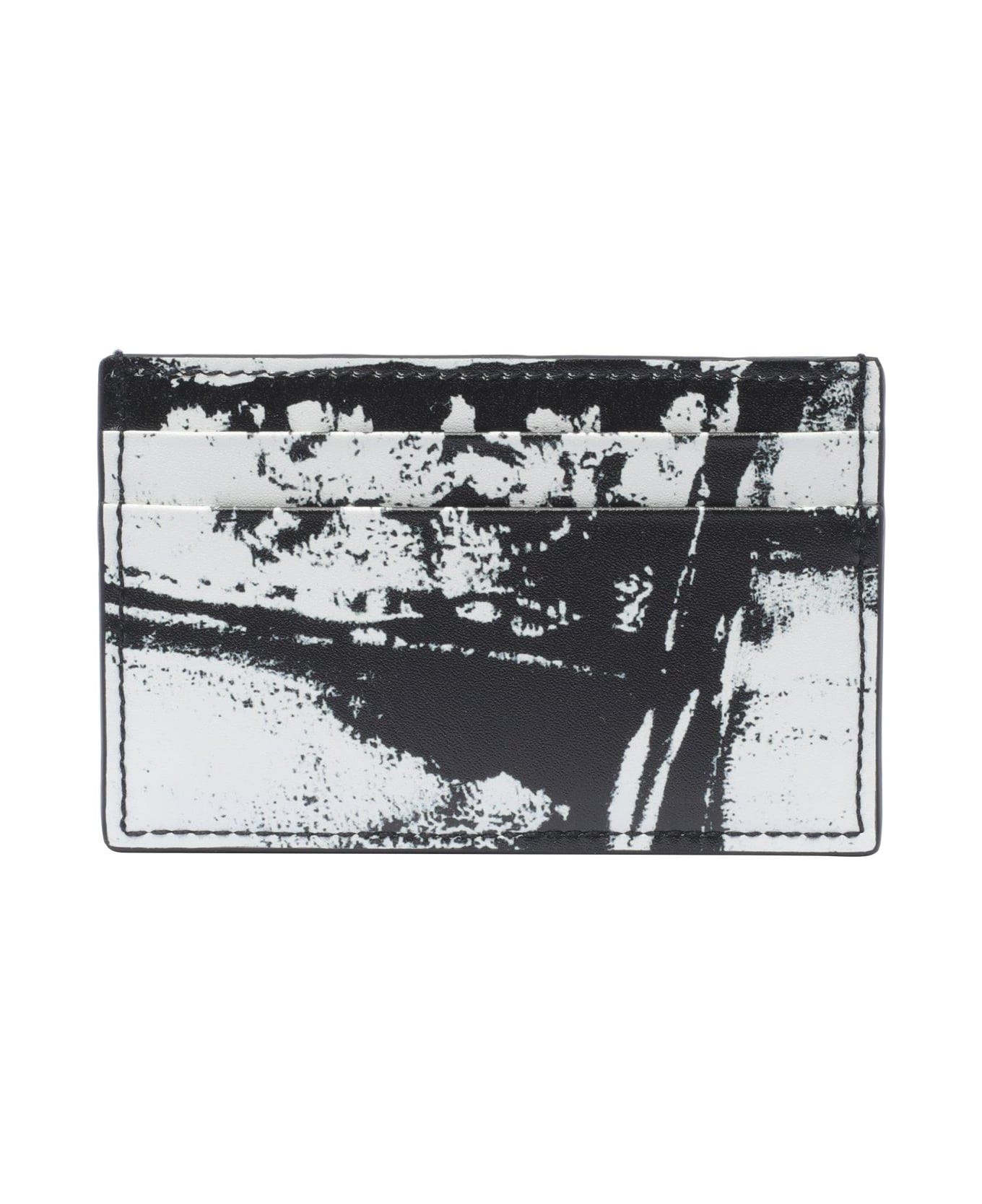 Alexander McQueen Logo Printed Cardholder - Black/white