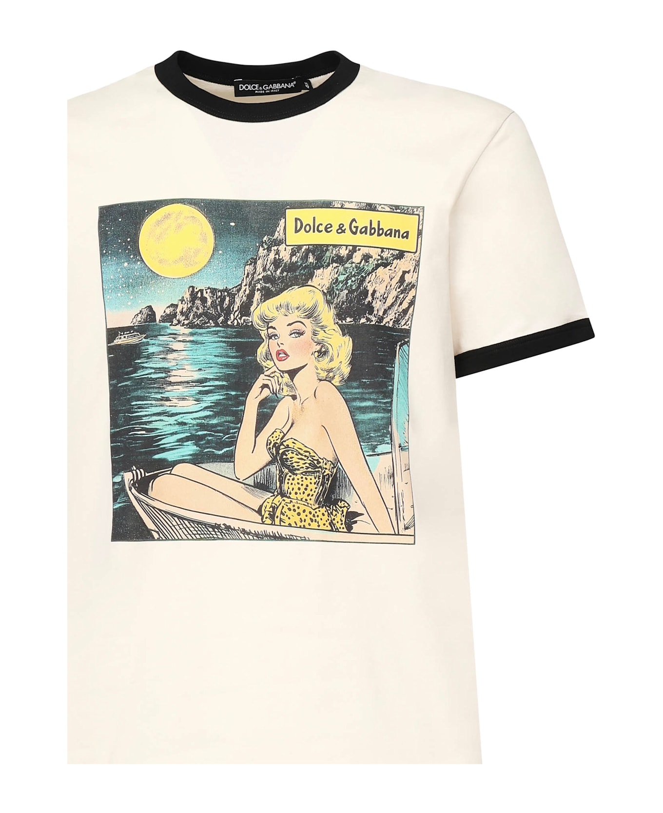 Dolce 
Gabbana Cotton T-shirt With Print - White