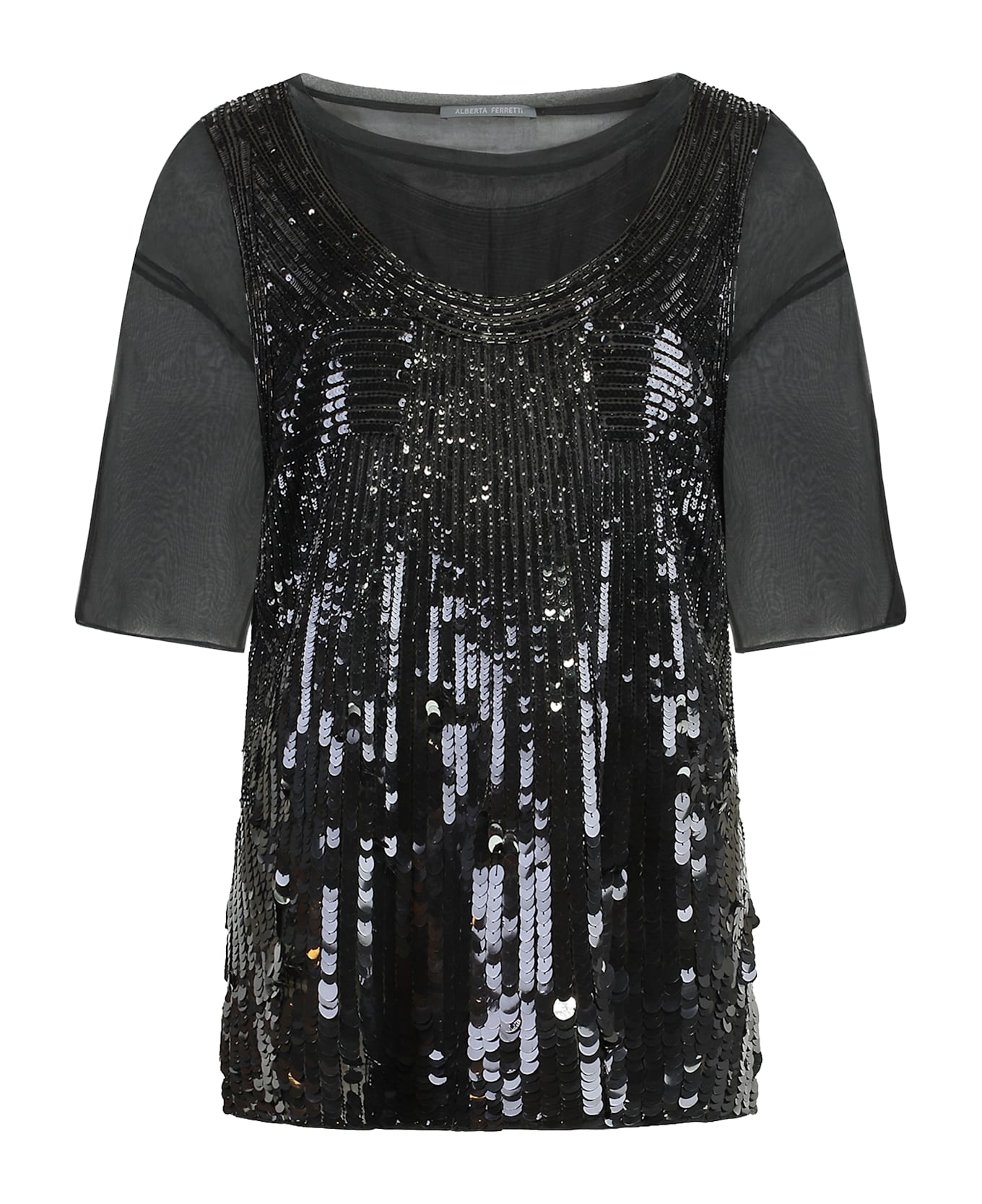 Alberta Ferretti Blouse With Sequins - black