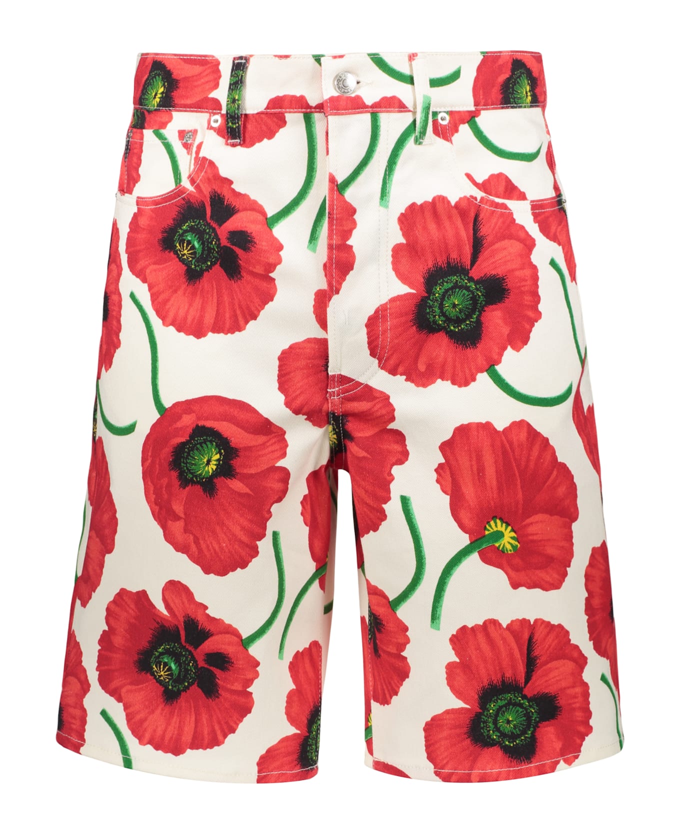 Kenzo Bermuda Jeans - White