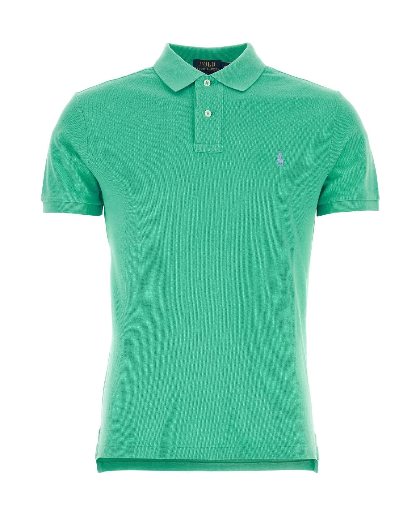 Ralph Lauren Green Piquet Polo Shirt - Sunset Green