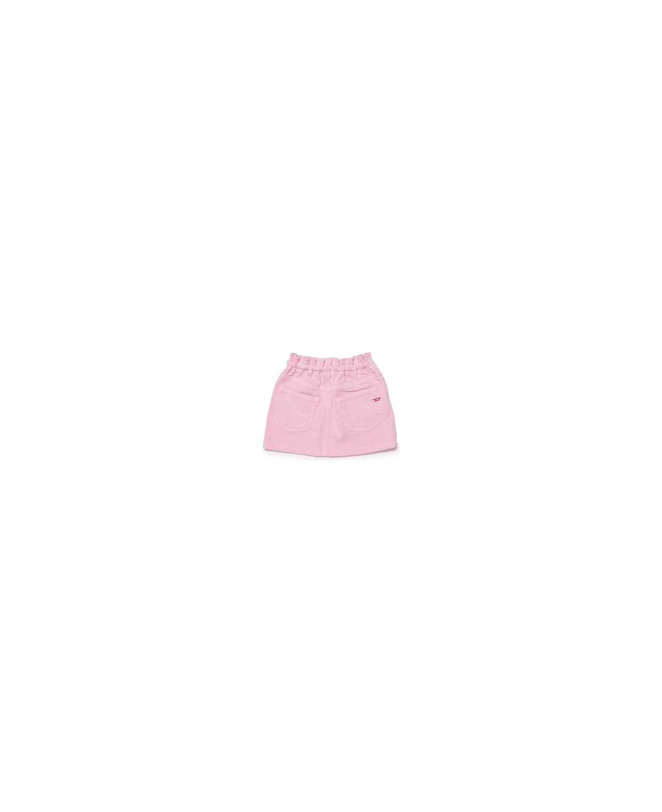 Diesel Gazib Jjj Skirt Diesel Pastel Pink Denim Skirt With Drawstrings - Pastel pink
