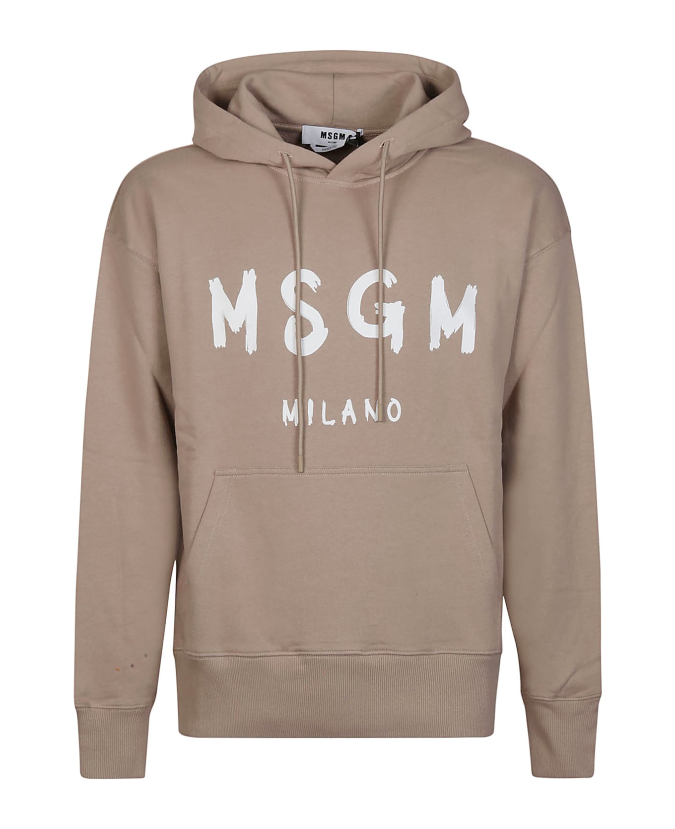 MSGM Logo Print Sweatshirt - Beige フリース