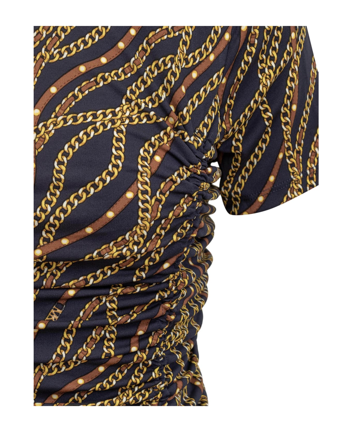 MICHAEL Michael Kors Mini Dress With All-over Chain Print - MIDNIGHT