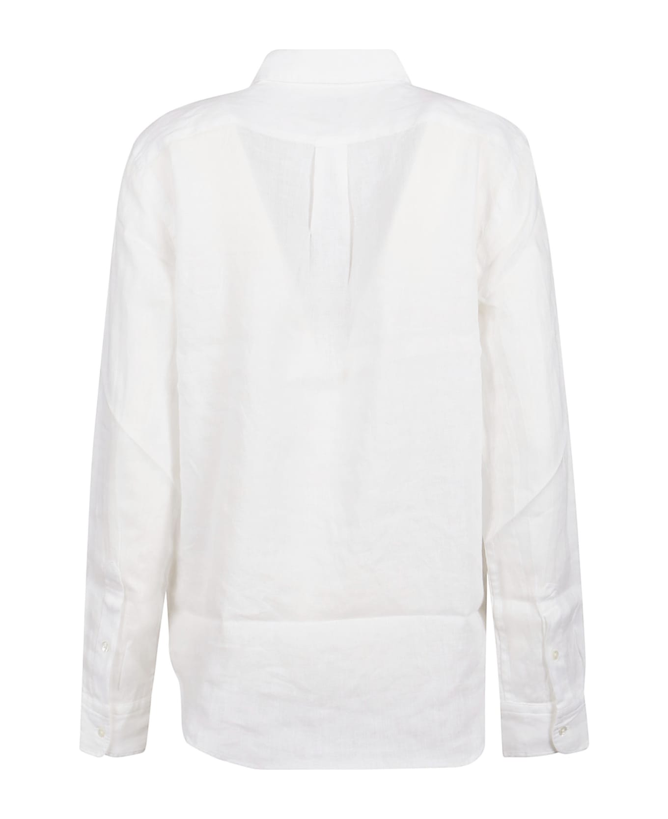 Polo Ralph Lauren Long Sleeve Button Front Shirt - White