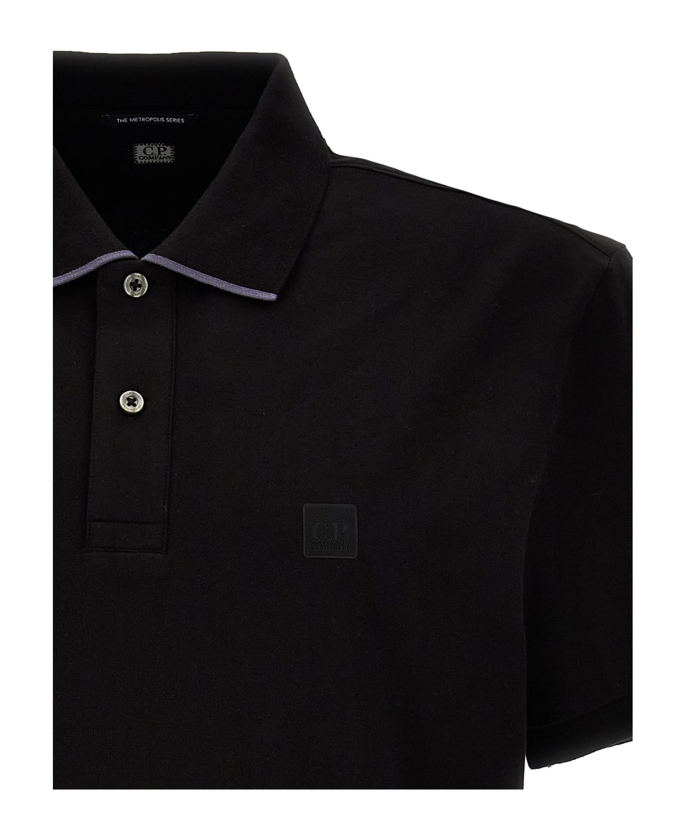C.P. Company 'the Metropolis Series' Polo Shirt - Black