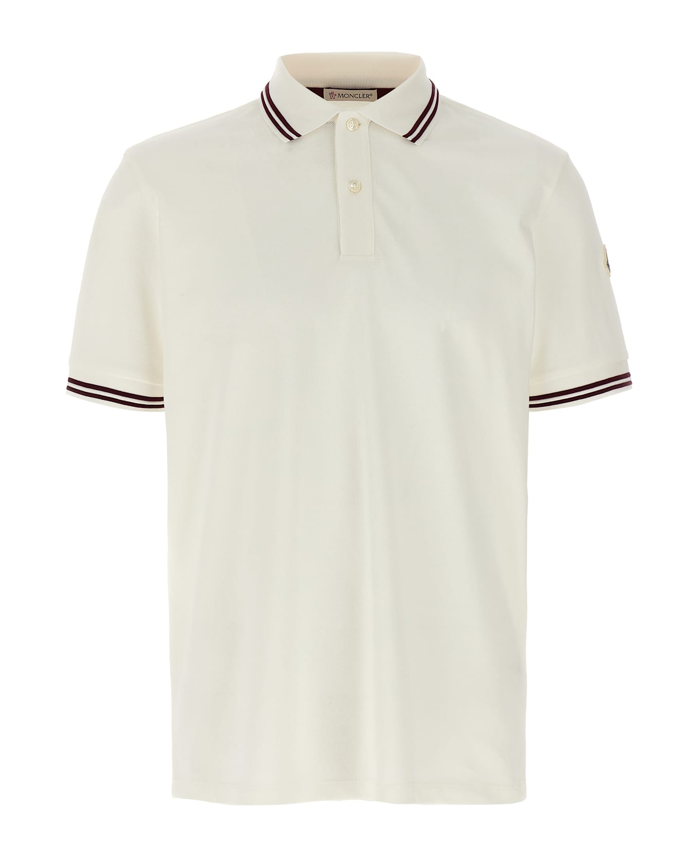 Moncler Piqué Polo Shirt - White