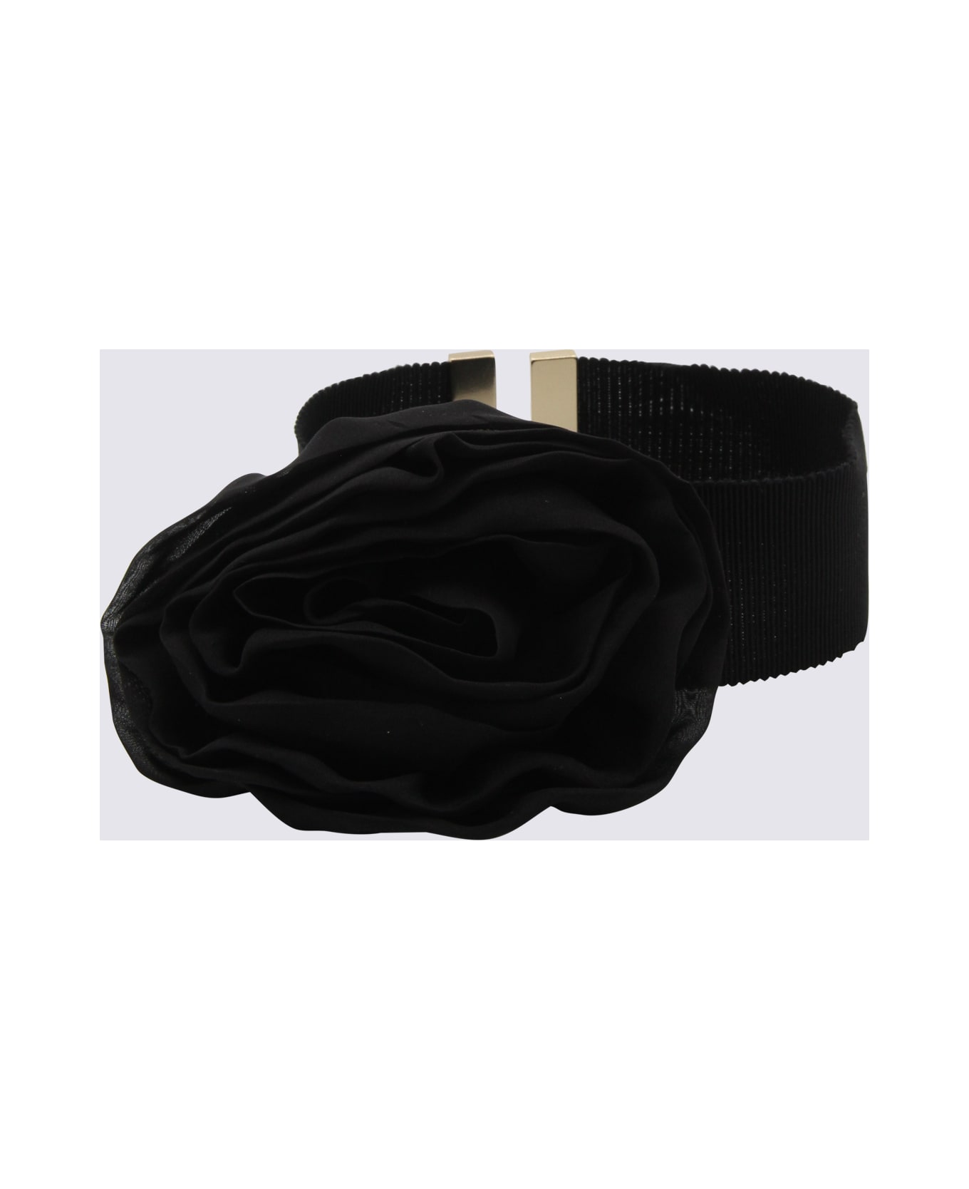 Blumarine Black Silk Croker Necklace - Black