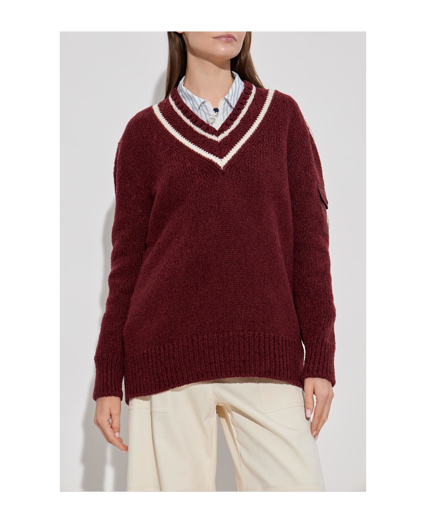 Moncler Wool Sweater - RED