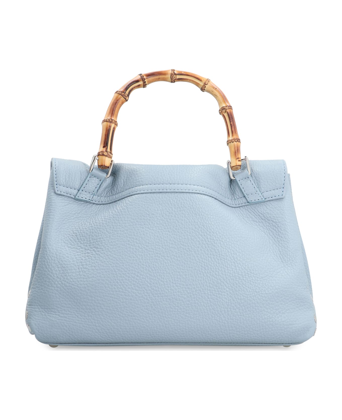 Zanellato Postina S Pebbled Leather Handbag - Light Blue