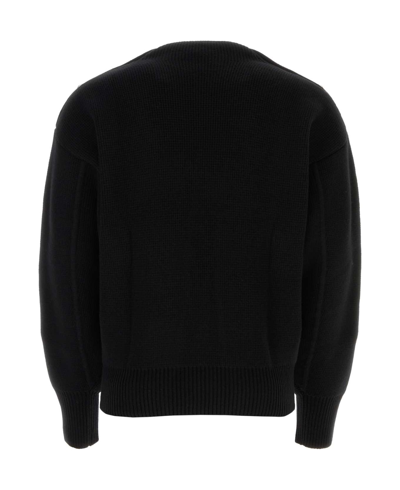 Ferragamo Black Wool Blend Sweater - NERO