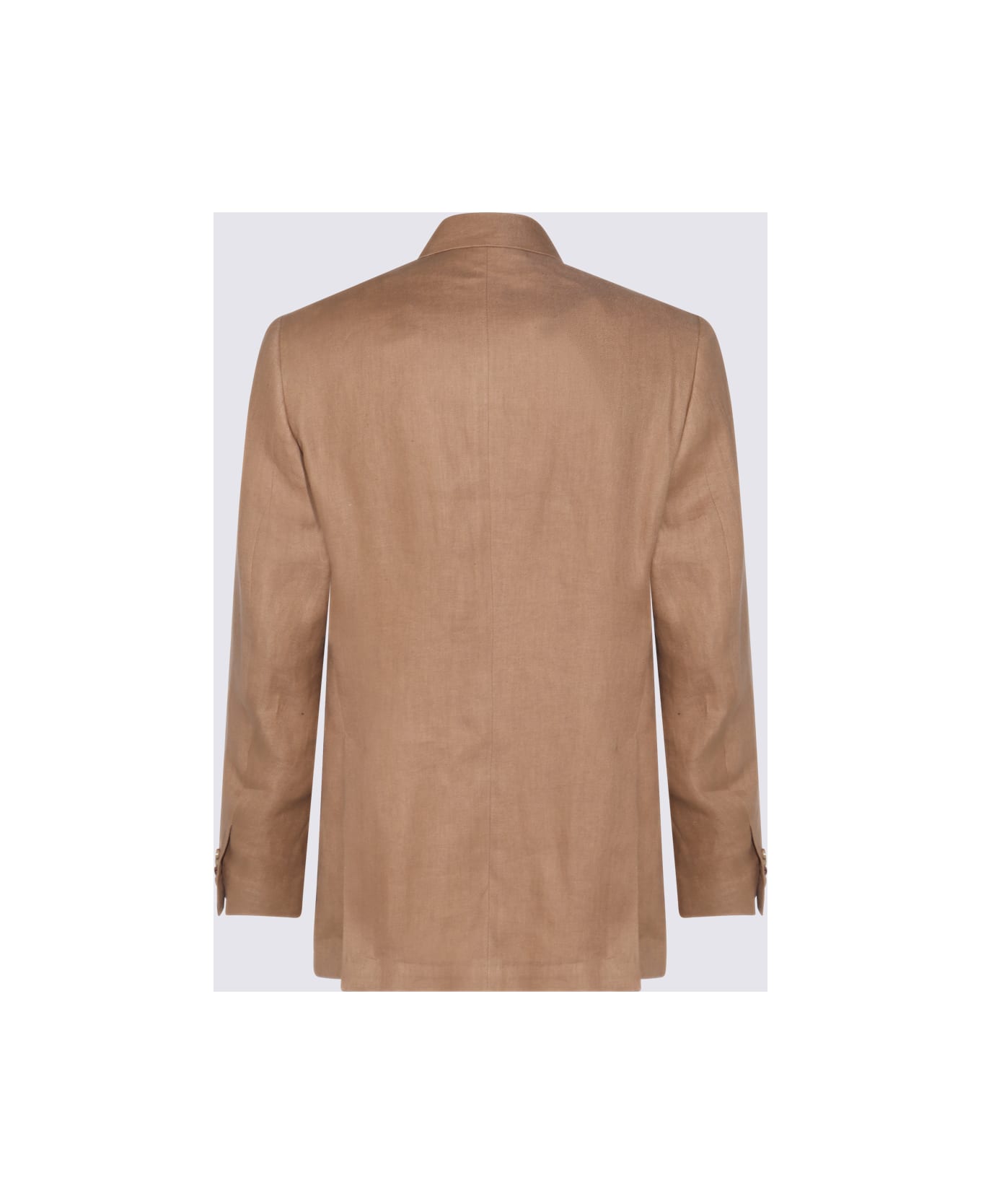 Lardini Camel Linen Suits - Brown