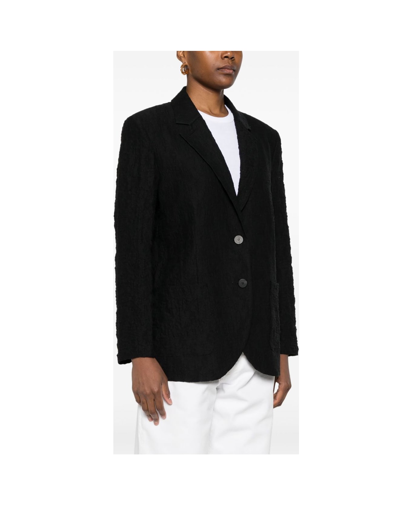 Harris Wharf London Cotton Blend Blazer Jacket - Black