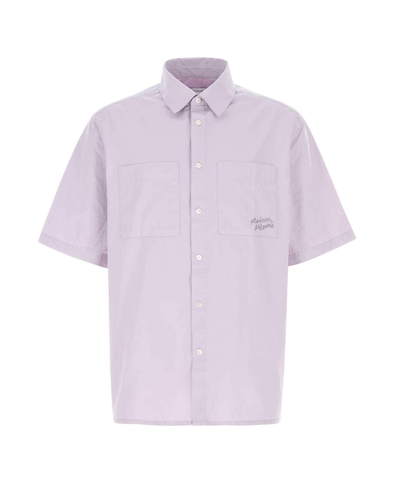 Maison Kitsuné Lilac Poplin Shirt - SOFTMAUVE