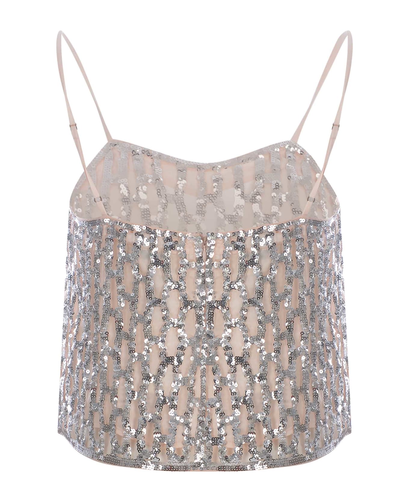 Forte_Forte Top Forte Forte Made Of Tulle Mesh - Rosa cipria