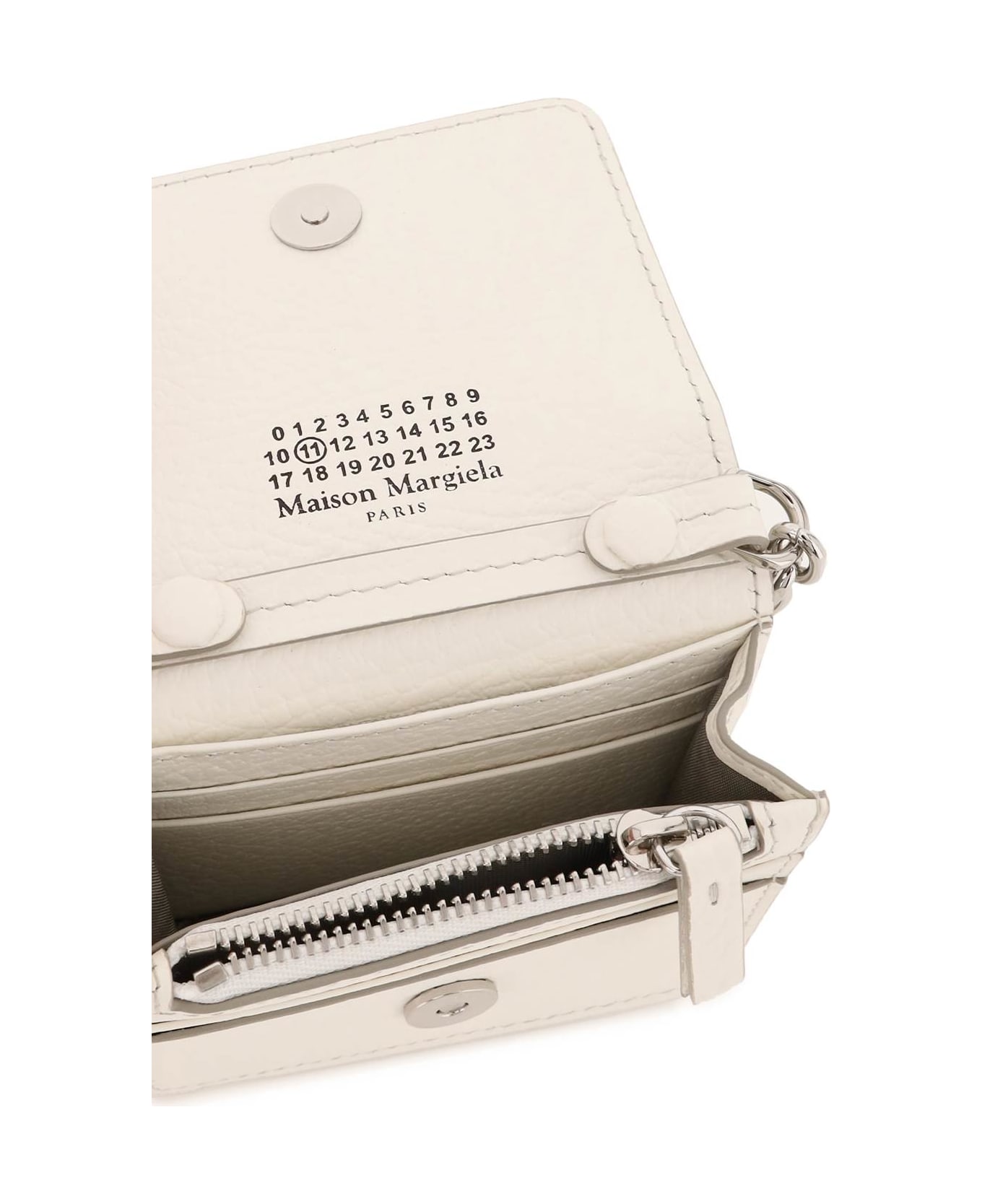 Maison Margiela Small Chain Wallet - White 財布