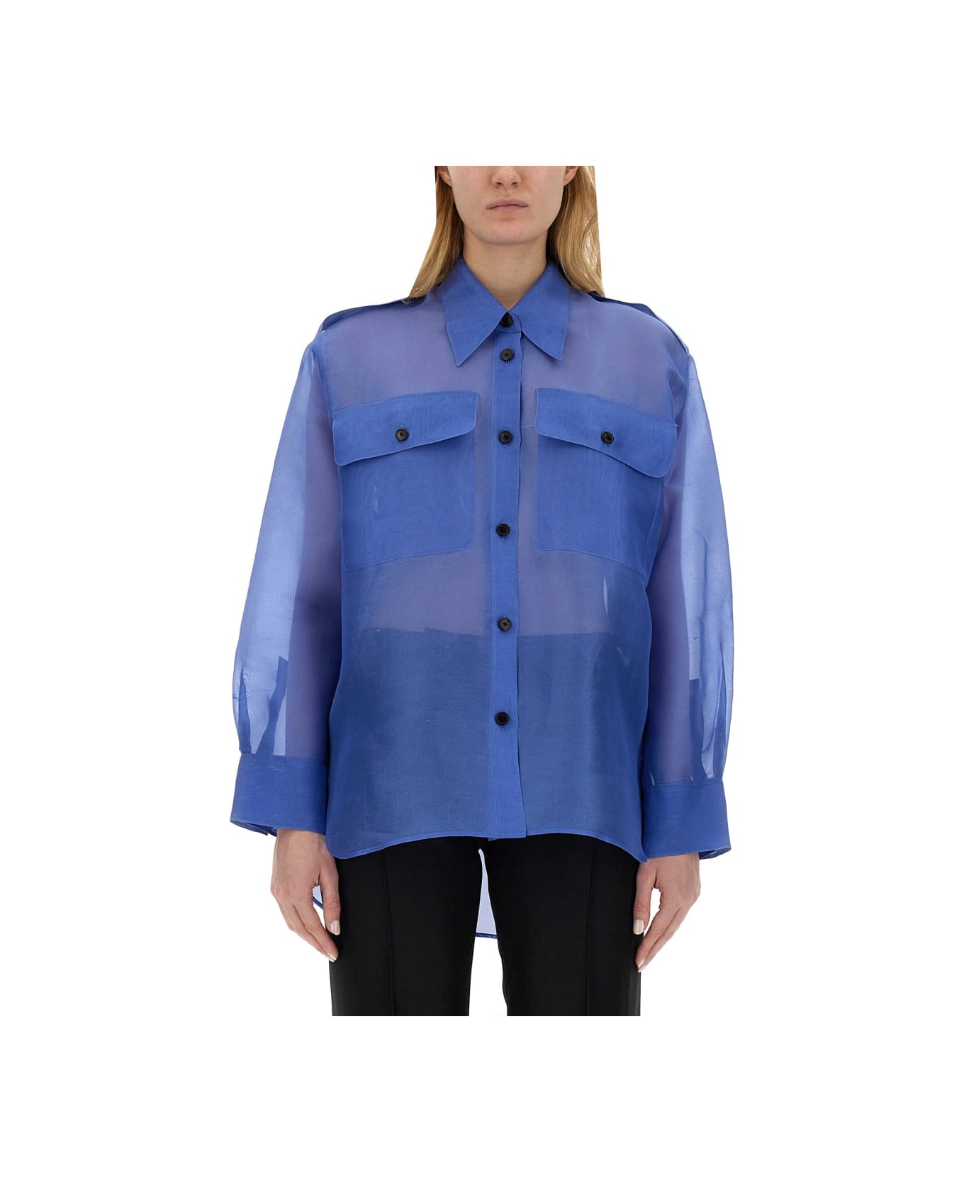 Khaite Silk Shirt - BLUE