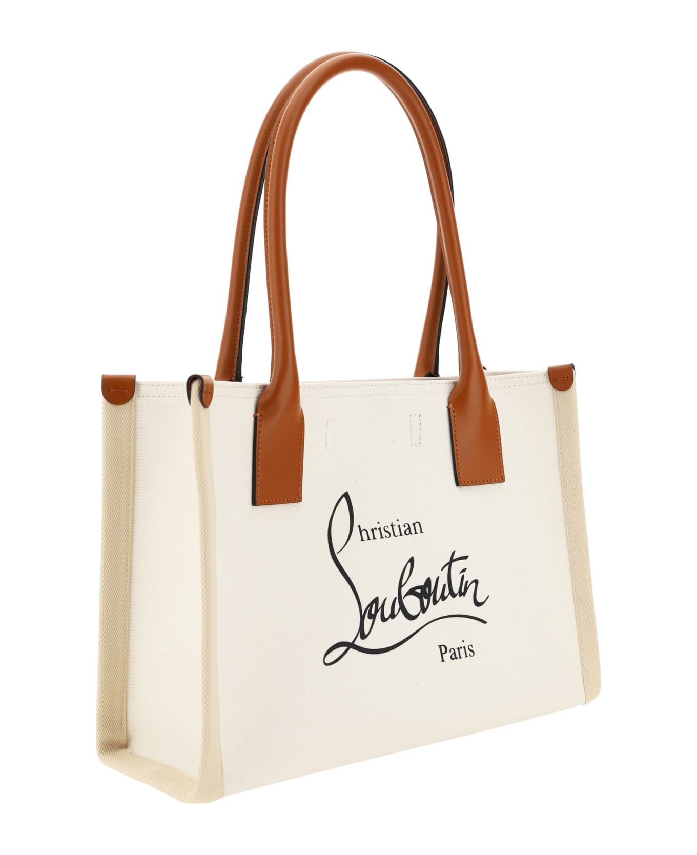 Christian Louboutin 'nastroloubi E/w Small' Shopping Bag - NATURAL