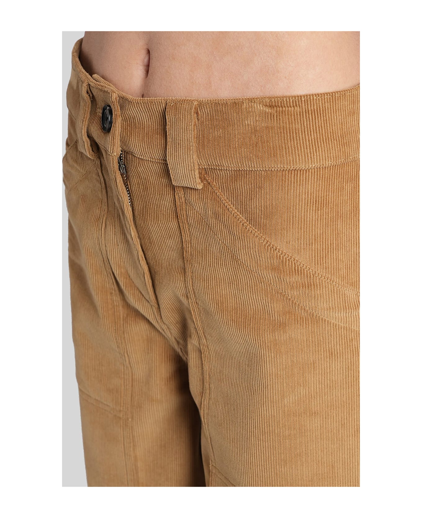 Co Pants In Camel Cotton - Camel