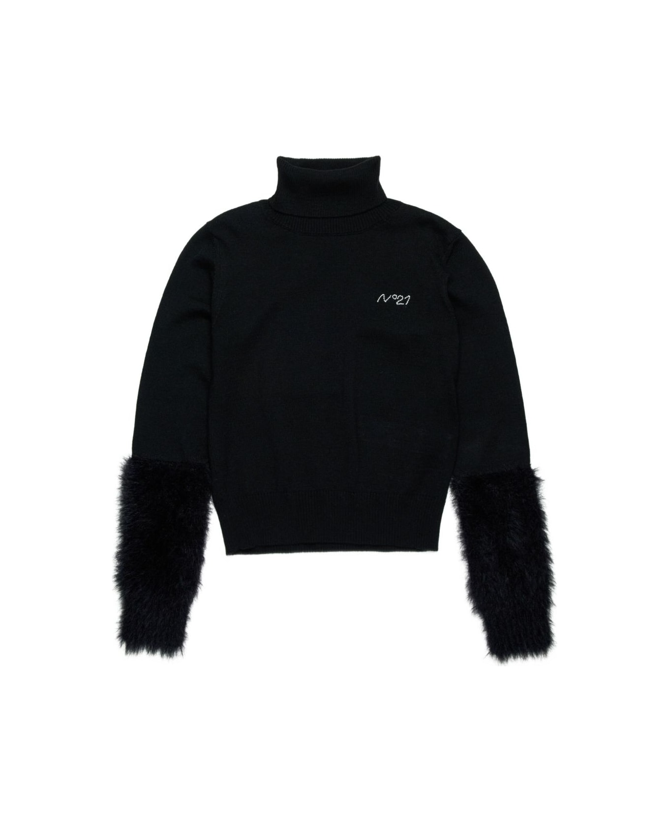 N.21 Nº21 Kids Turtleneck Sweater - Black