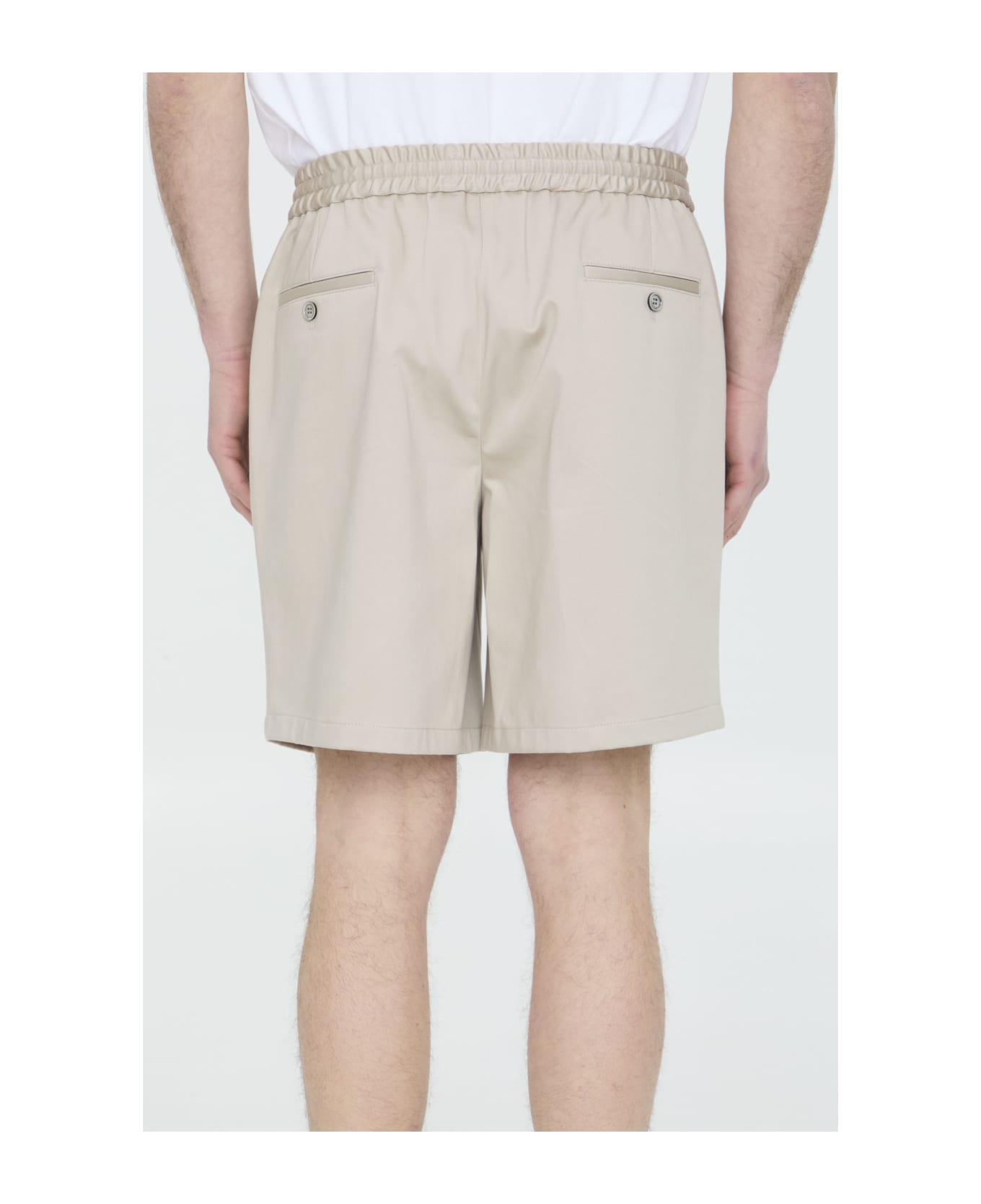Ami Alexandre Mattiussi Cotton Bermuda Shorts - BEIGE