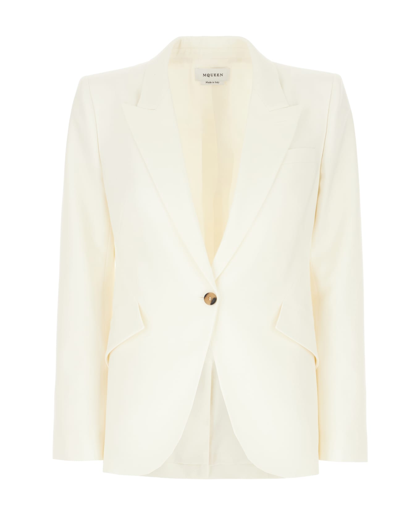 Alexander McQueen Ivory Wool Blazer - BONE