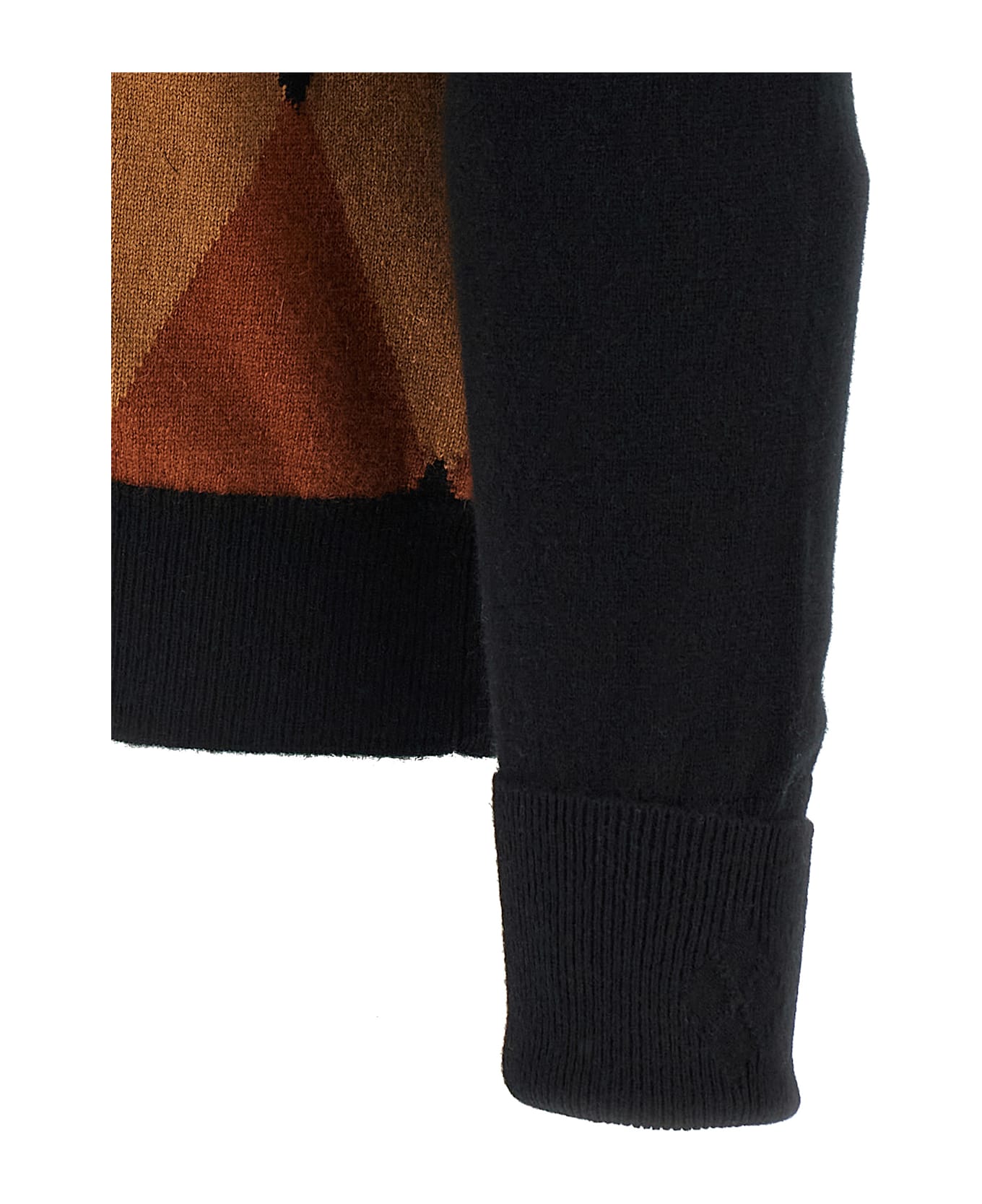 Ballantyne Cardigan Argyle - Black  