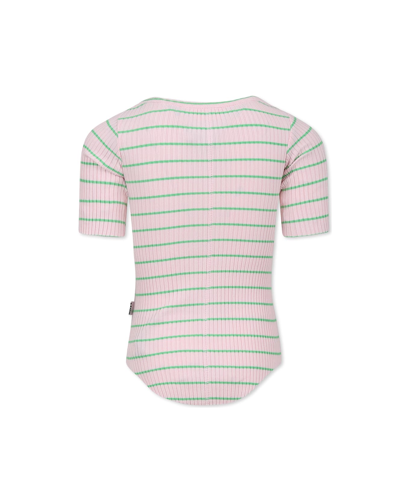 Molo Pink Ribbed T-shirt - Pink