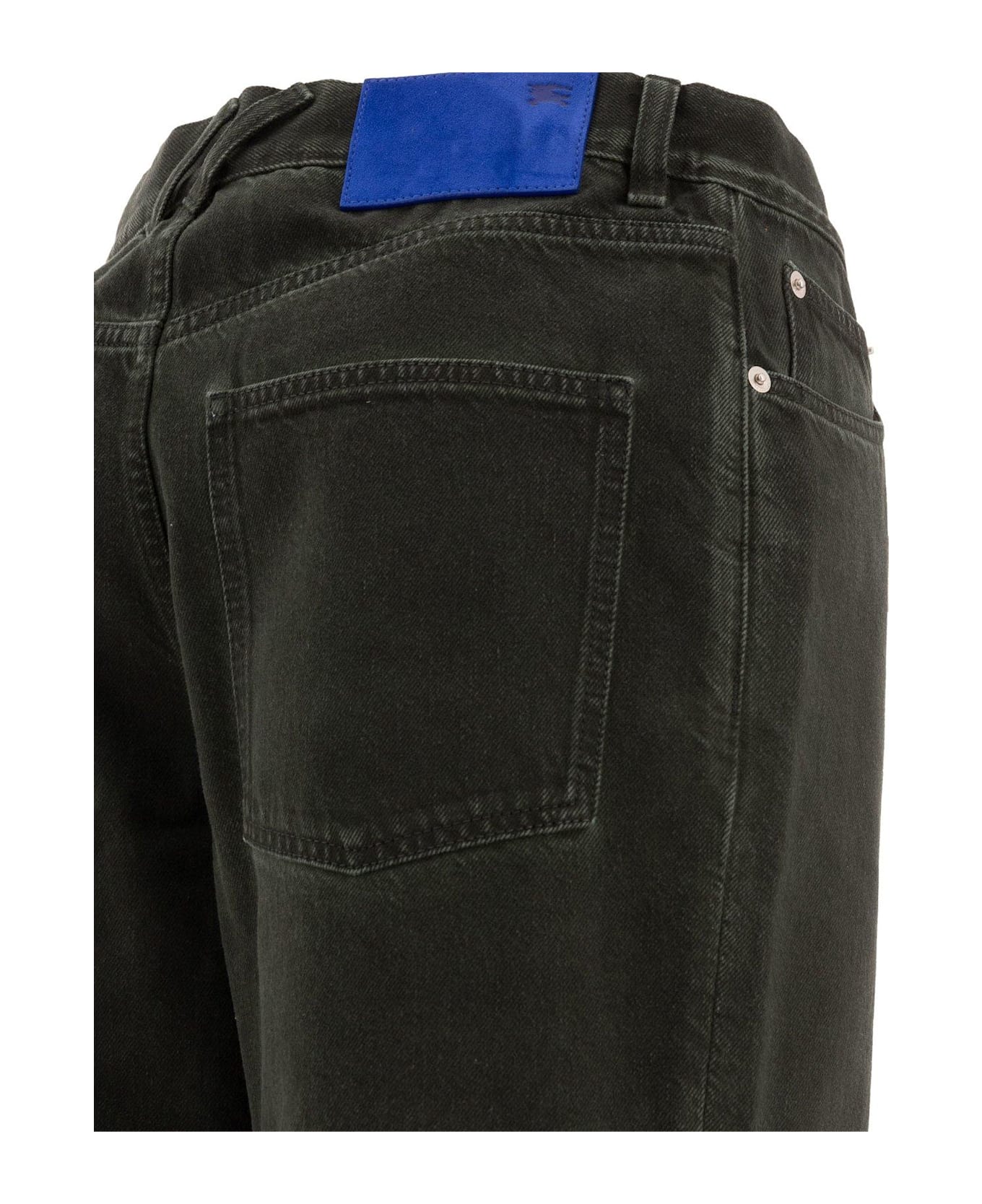 Burberry Logo Patch Straight-leg Jeans - Onyx