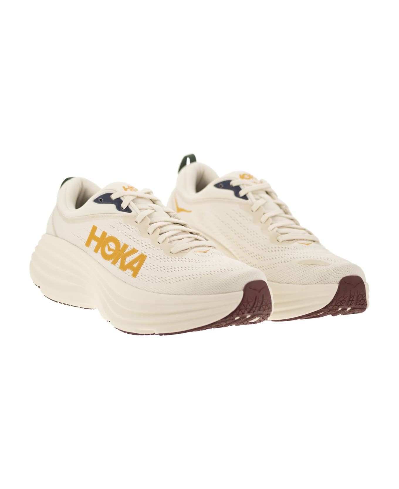 Hoka Bondi 8 - Ultra-shortened Sports Shoe - Ost Oat Milk / Alabaster