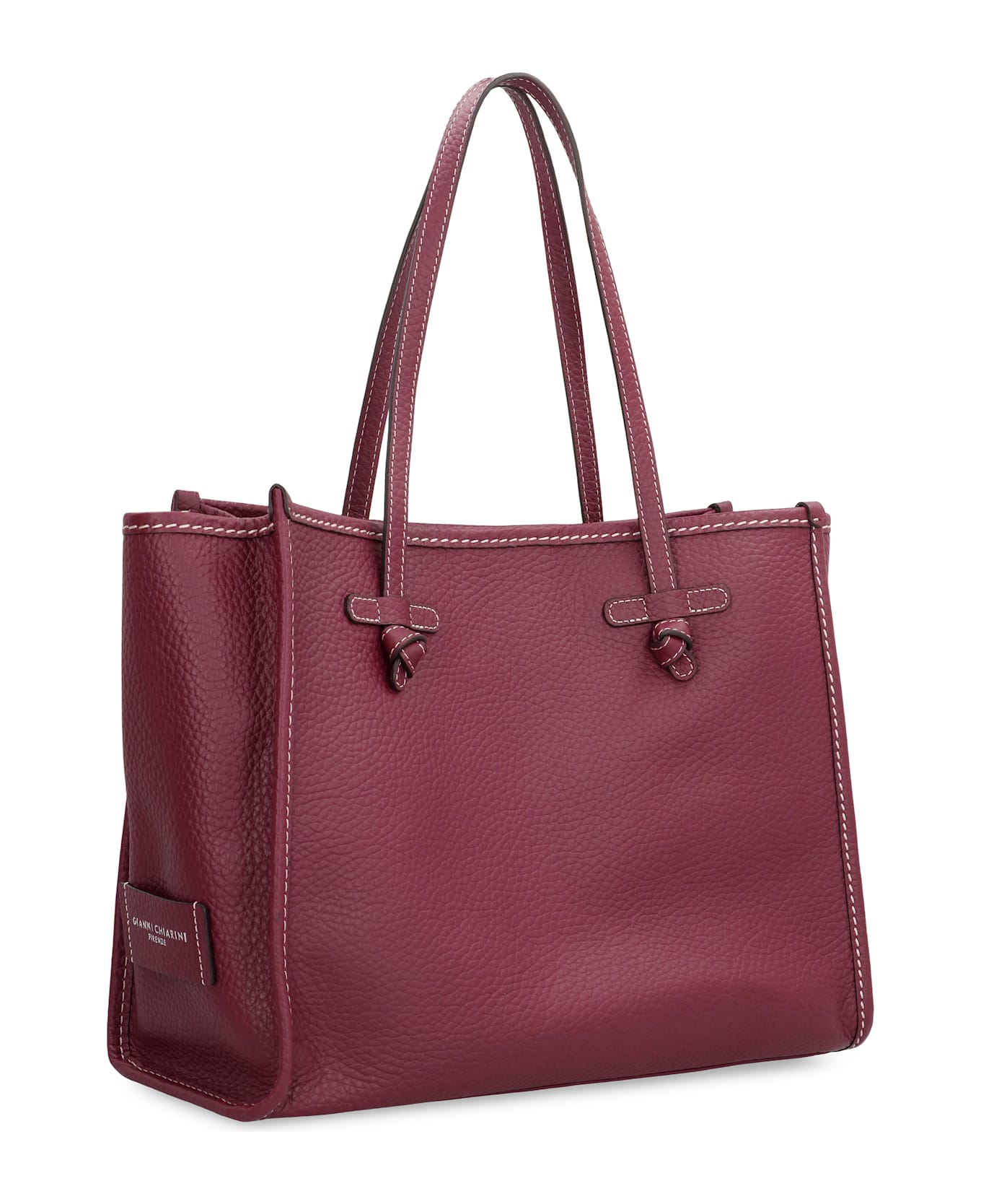Gianni Chiarini Marcella Leather Tote - Red-purple or grape