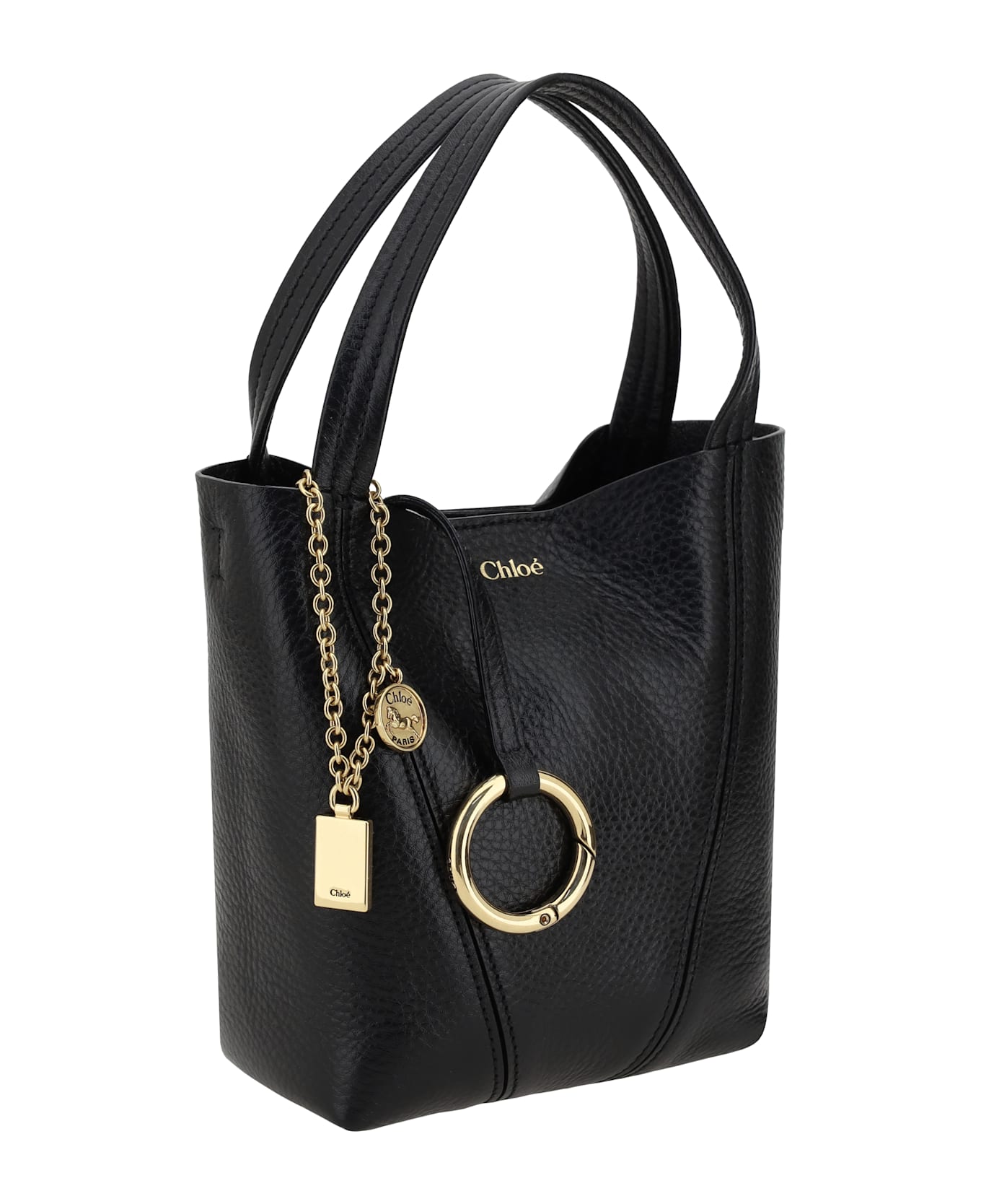 Chloé Spin Shoulder Bag - BLACK