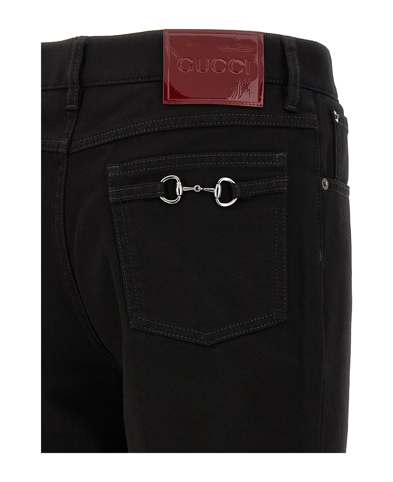 Gucci 
morsetto
 Cropped Jeans - Black  