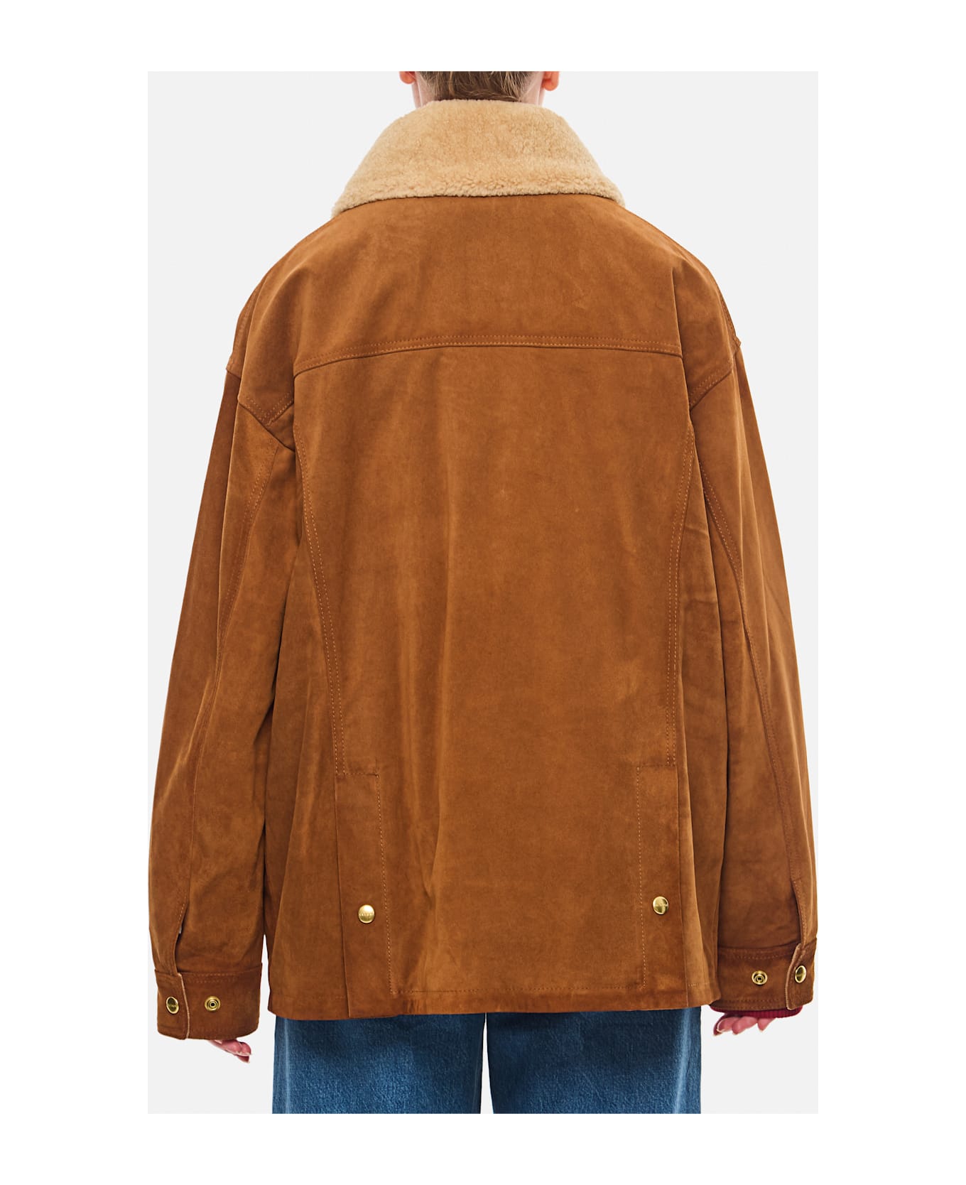 HALFBOY Leather Parka - Brown