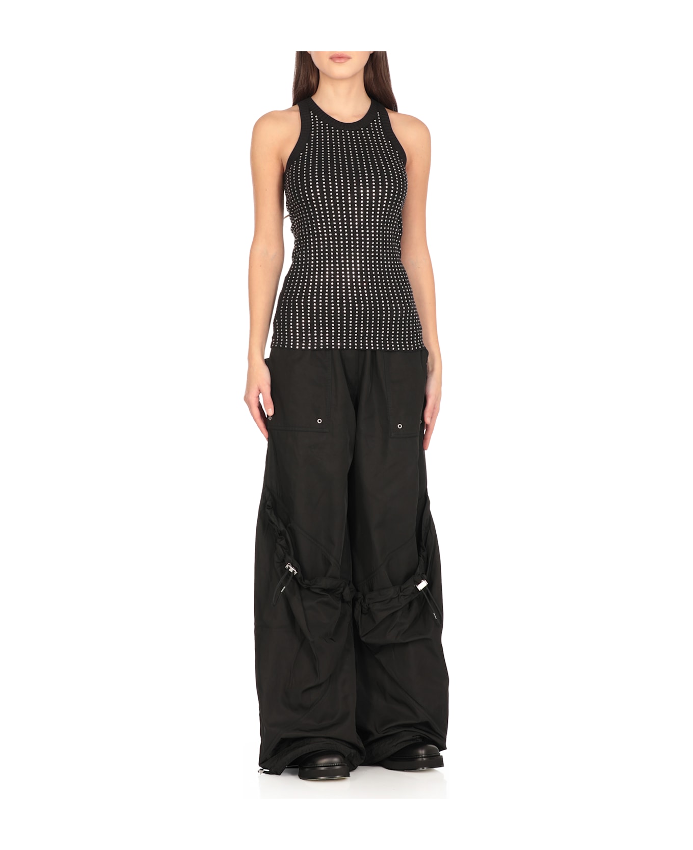 The Attico Cotton Top - Black