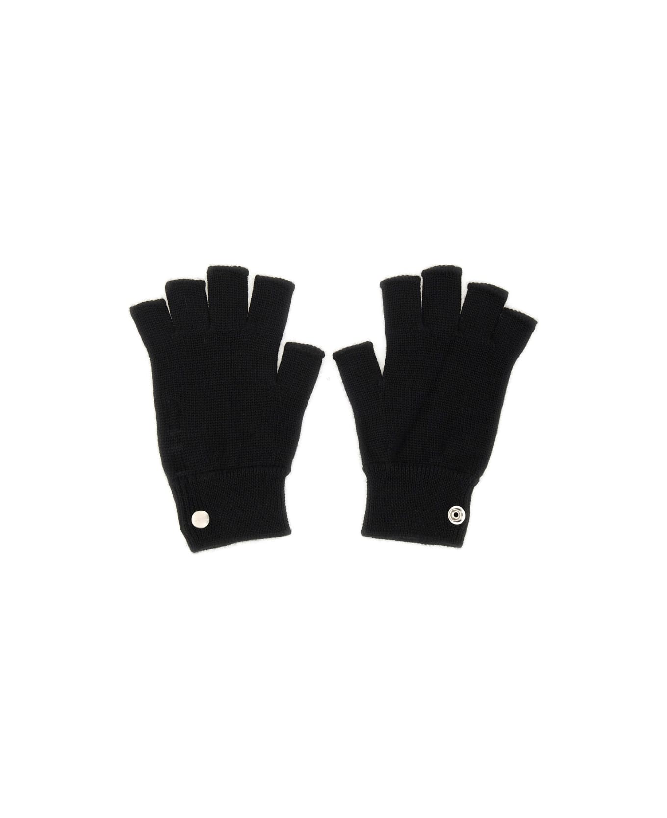 Rick Owens Knitted Gloves - BLACK