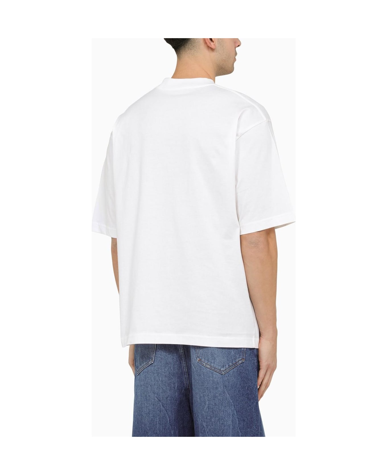 Marni White Oversize T-shirt With Logo Embroidery - WHITE