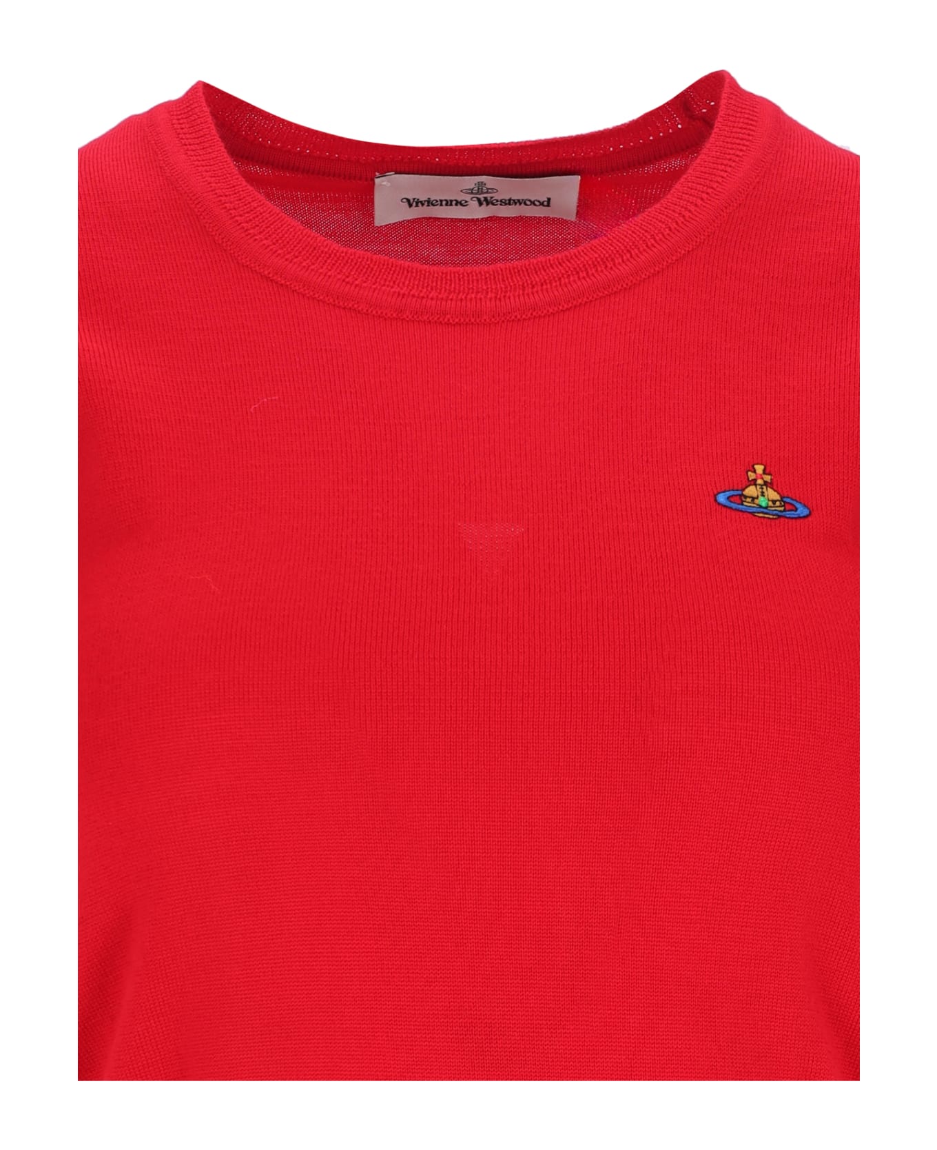 Vivienne Westwood 'bea' Logo Crop Top - Red