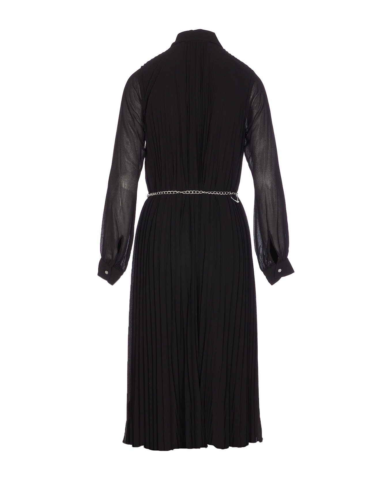 MICHAEL Michael Kors Pleated Shirt Dress - Black