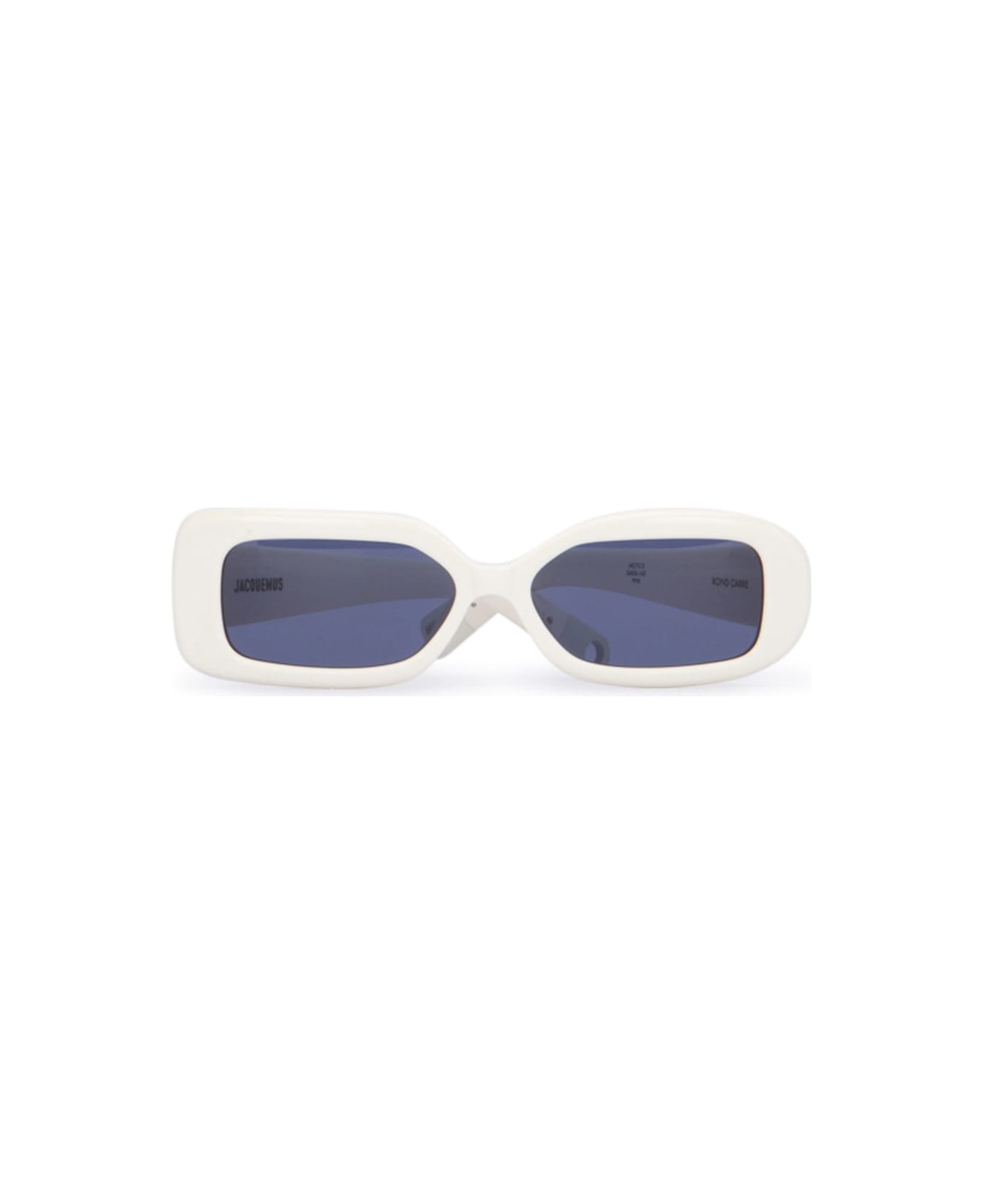 Jacquemus Rond Carre White/ Matt White/ Navy - White サングラス